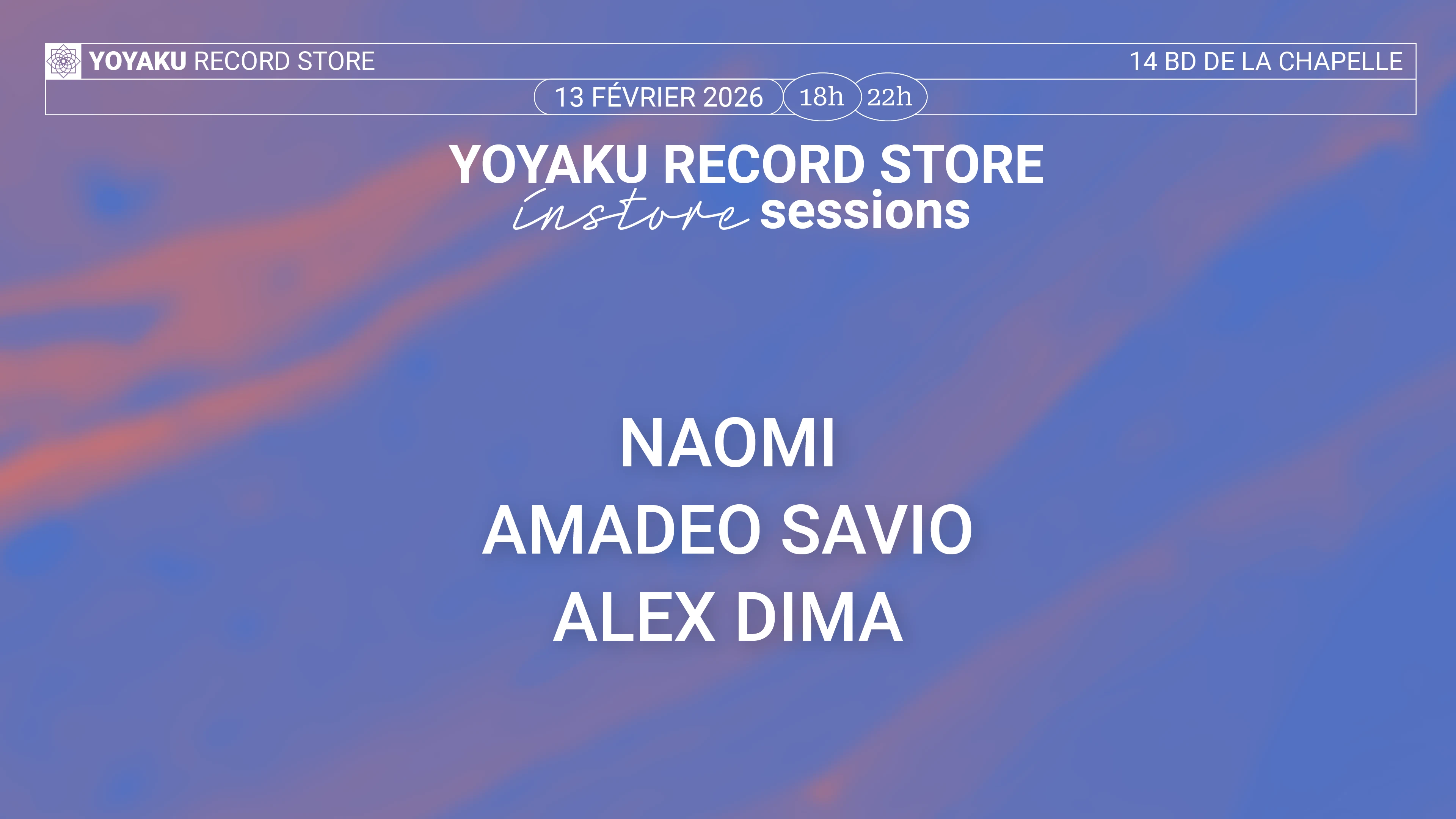 Instore Session With Alex Dima, Naomi, Amadeo