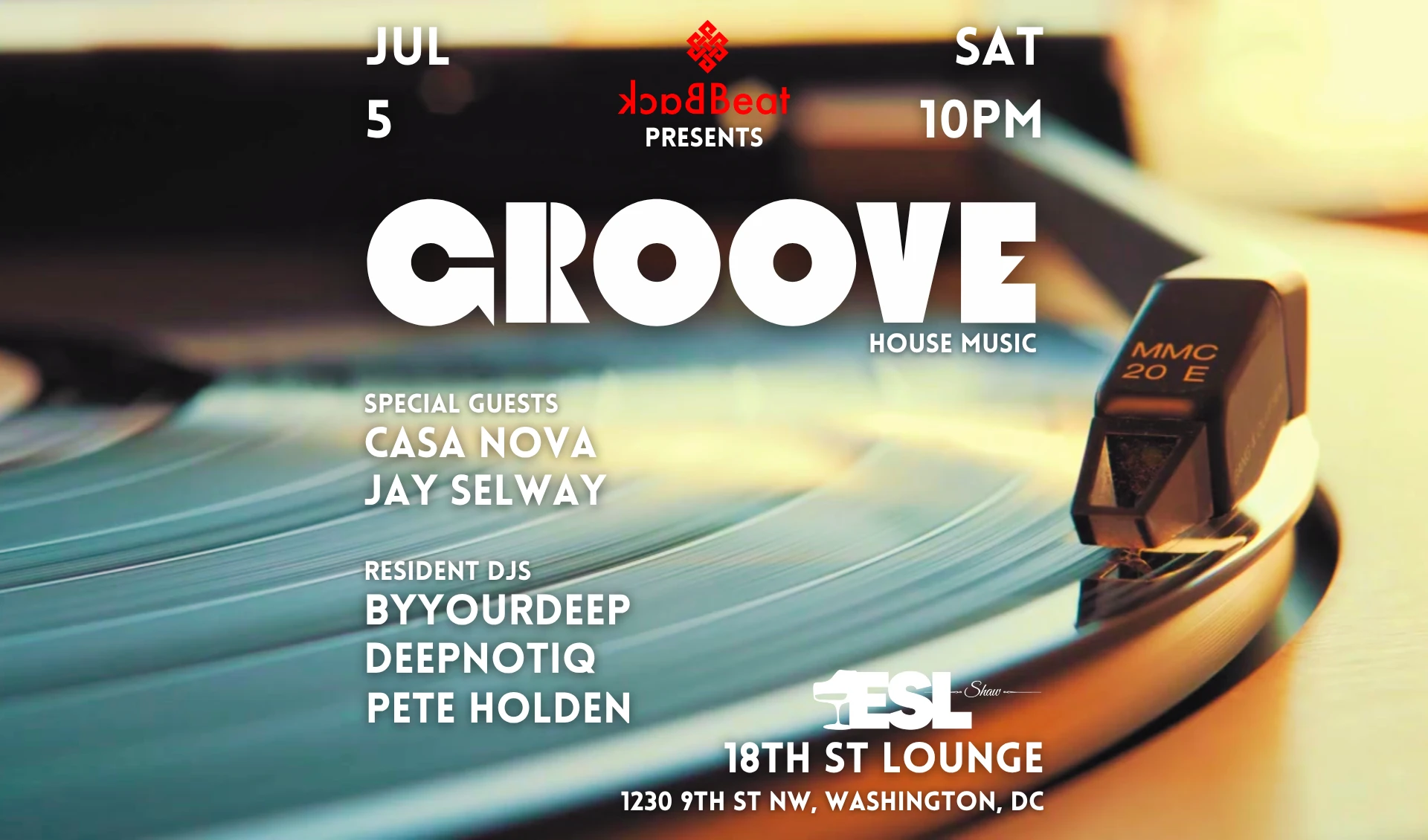 Groove At 18th St Lounge - Free House Music Event