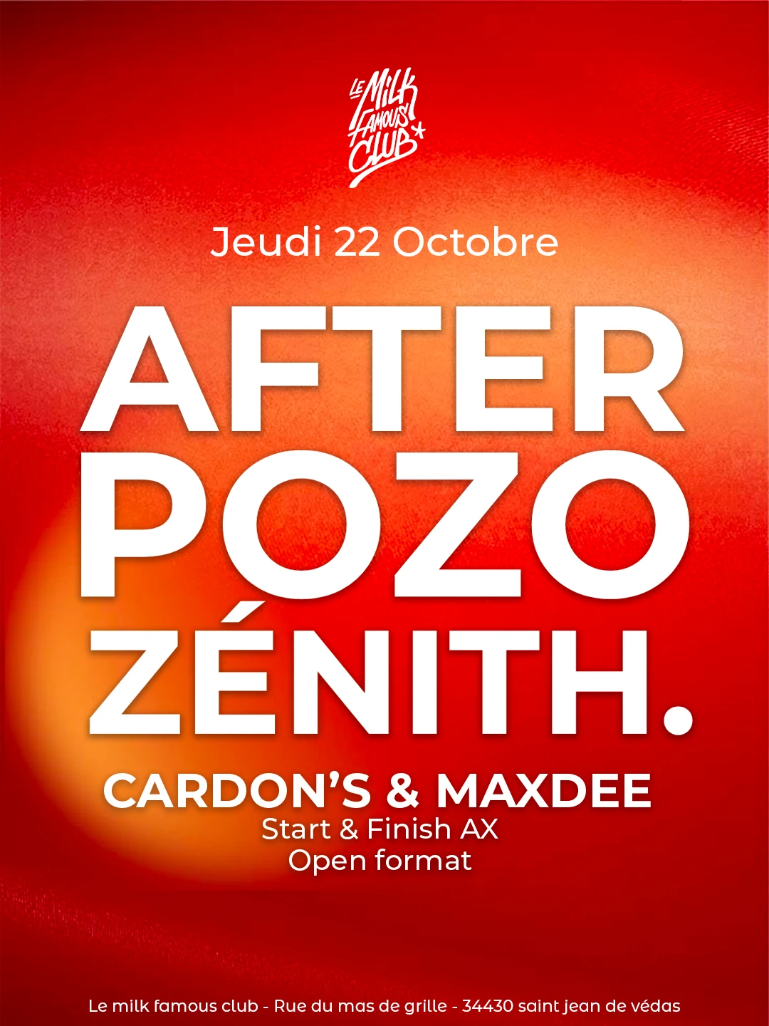 Jeu 22 Oct - After Pozo Zenith