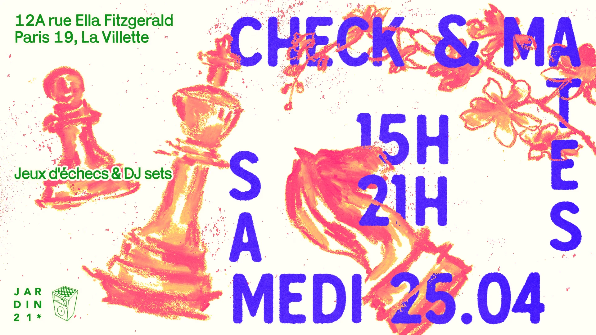 Check And Mates X Jardin21 - Dj Sets & Jeux D'échecs