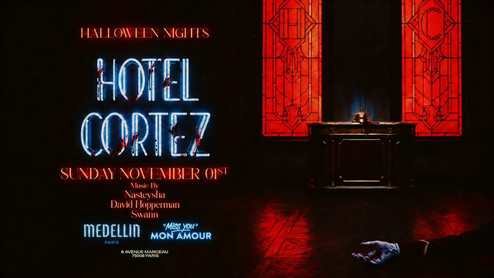 Miss You Mon Amour @ Medellin Paris - Dim 1 Nov. [Halloween]