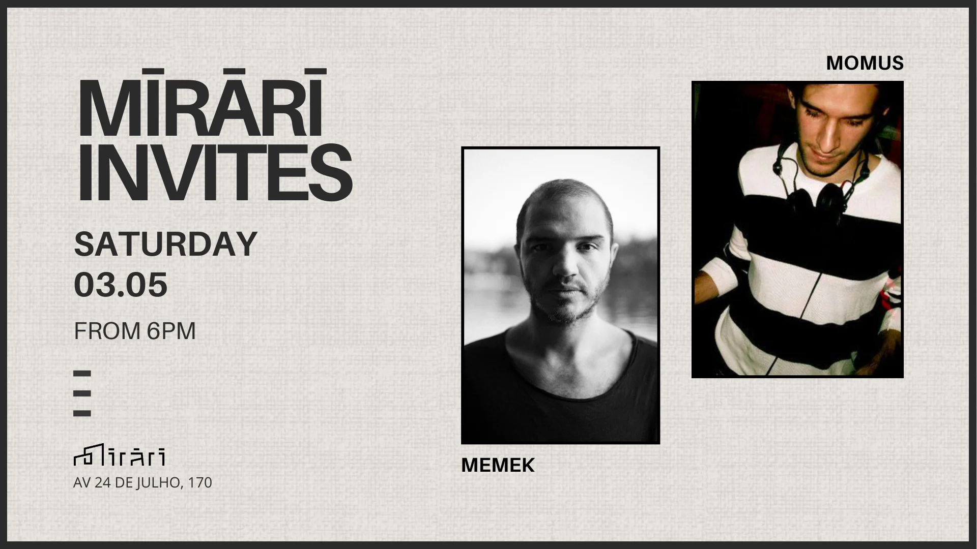 Mirari Invites: Memek & Momüs