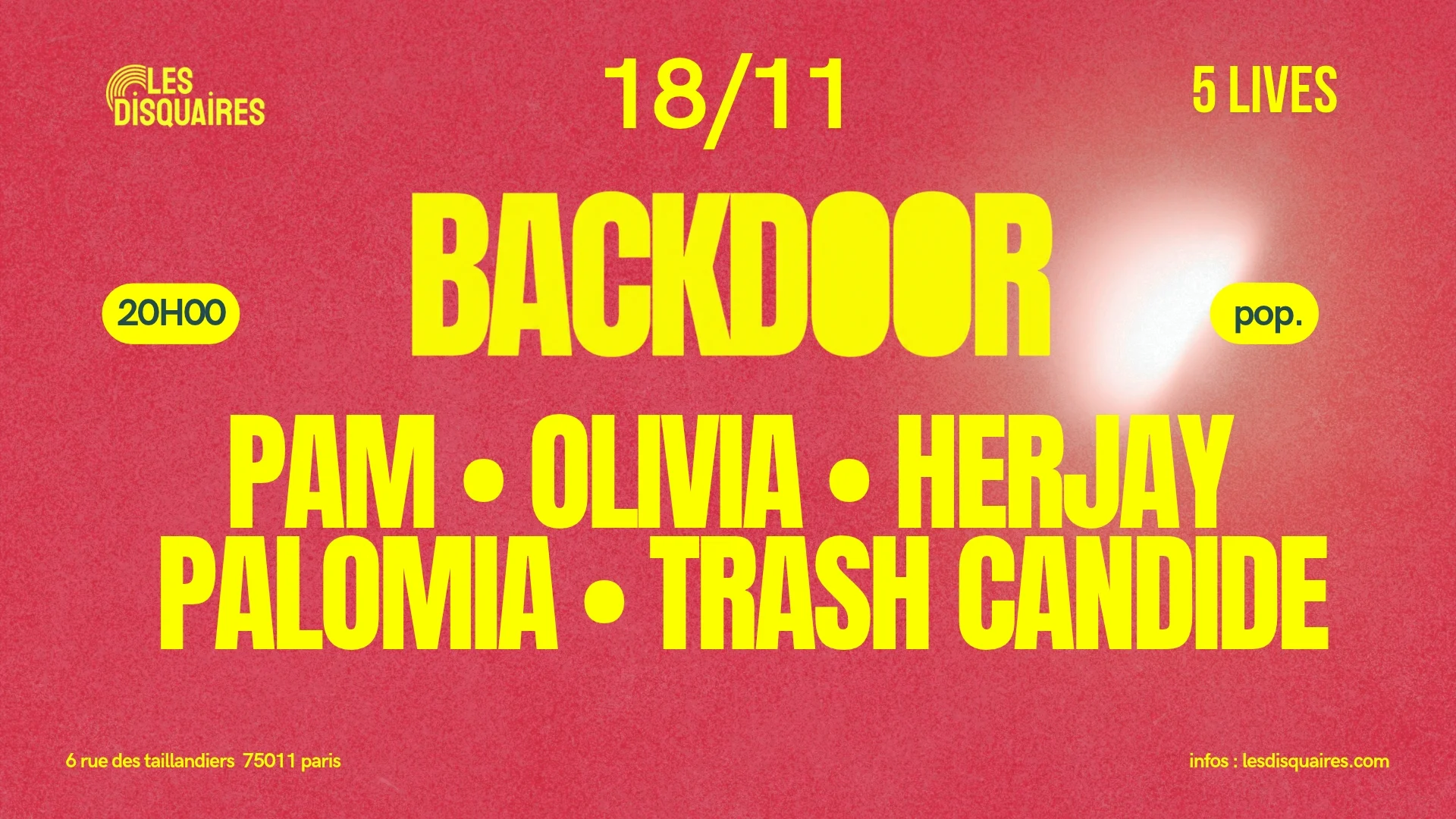 Backdoor X Les Disquaires - Lives