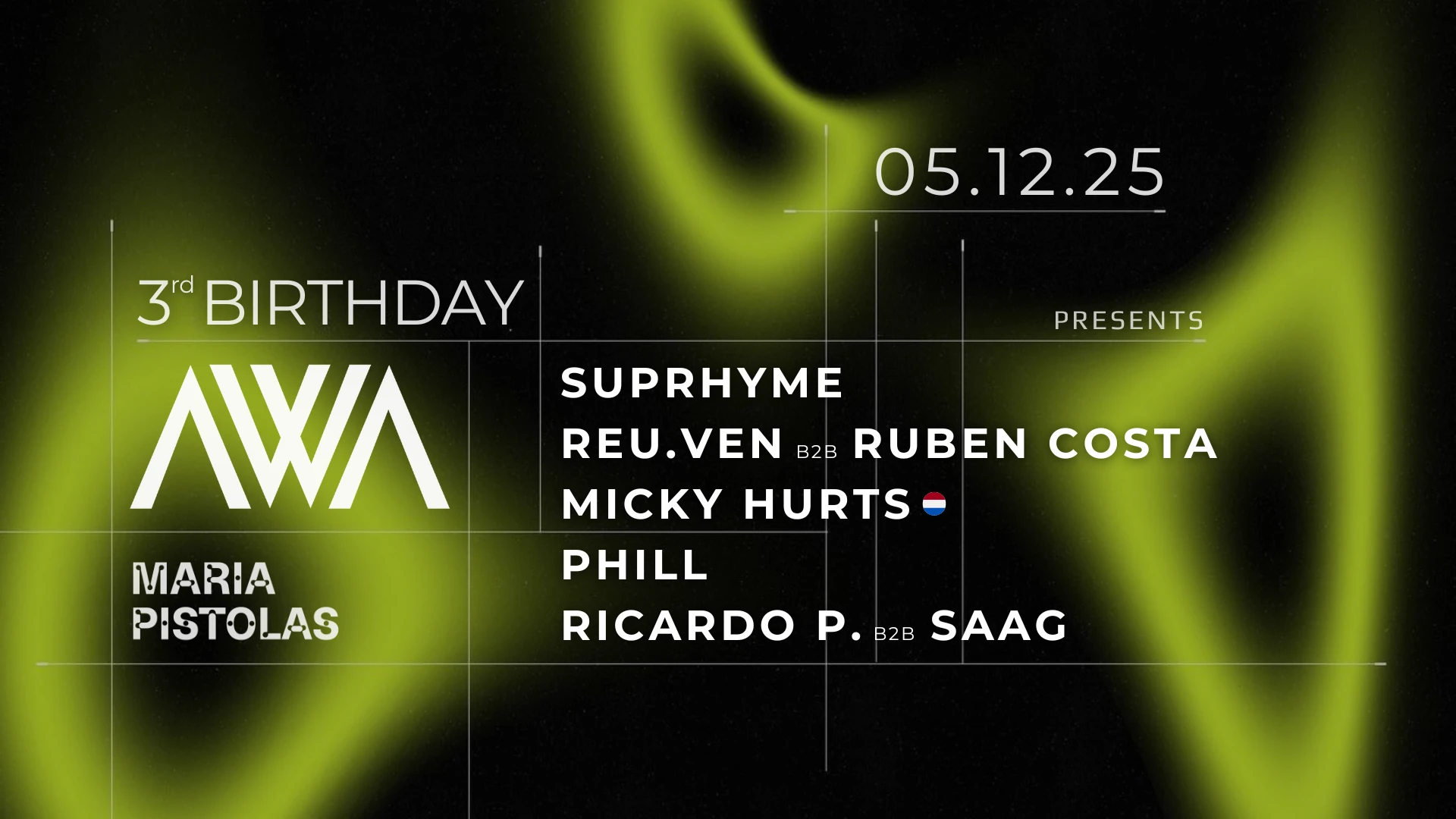 Awake - 5th Dec - 3rd Birthday | Maria Pistolas