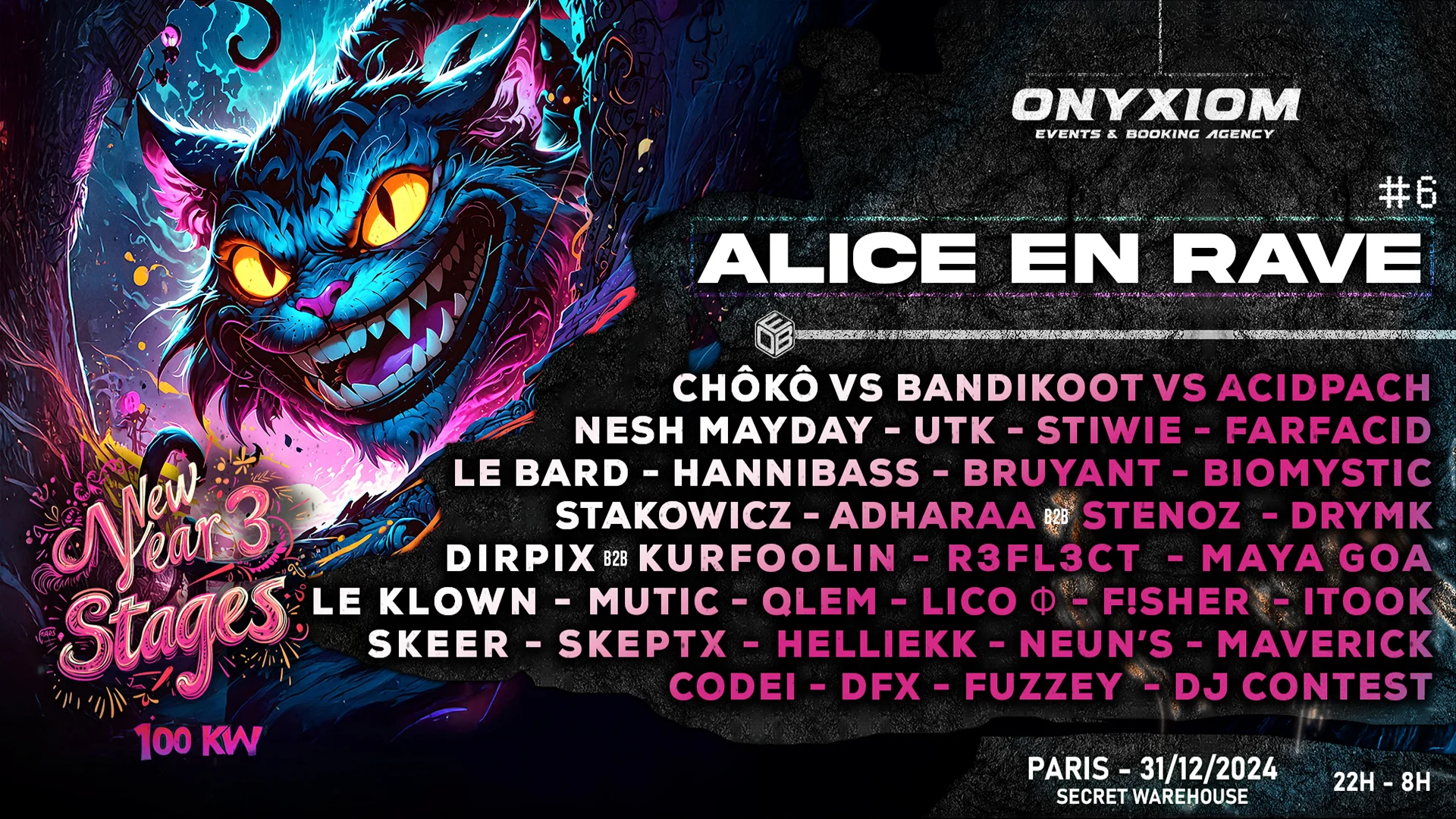 Alice En Rave 6 - New Year Edition 100kw 3 Stages