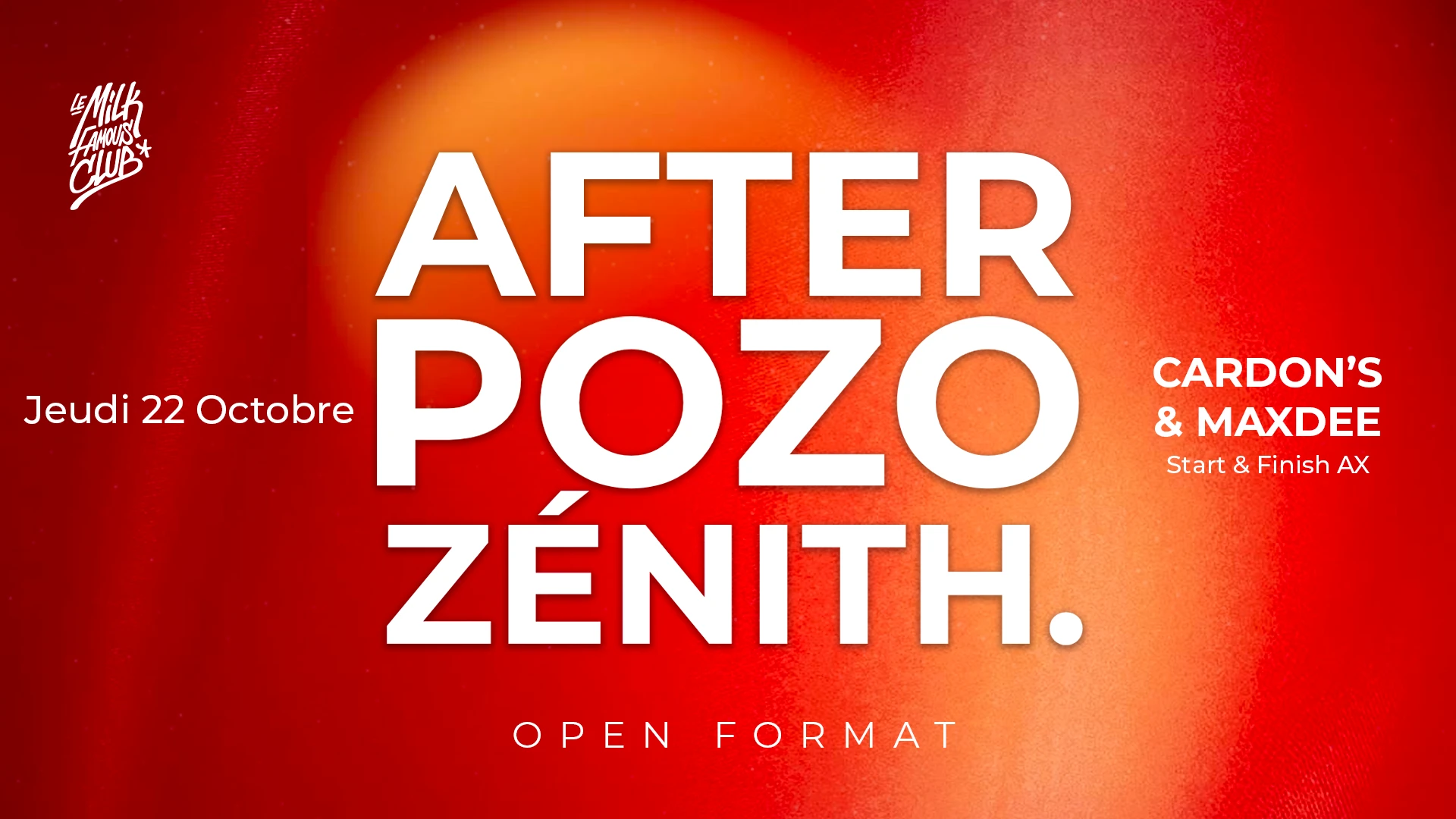 Jeu 22 Oct - After Pozo Zenith