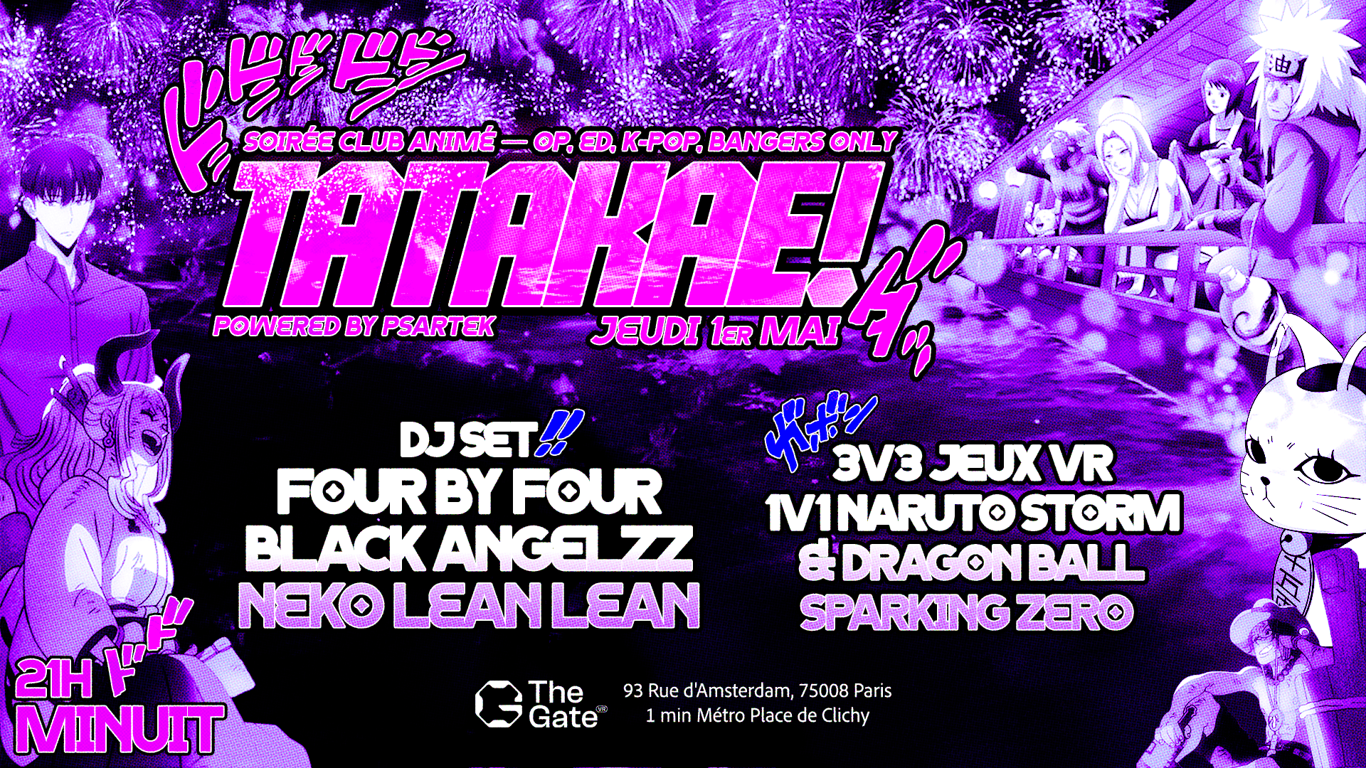 Tatakae! Soirée Club Animé — Op, Ed, K-Pop, Bangers Only