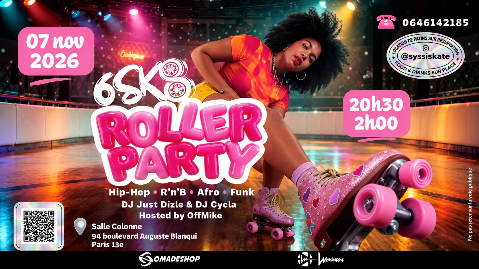 6sk8 Roller Party Samedi 07 Novembre 2026