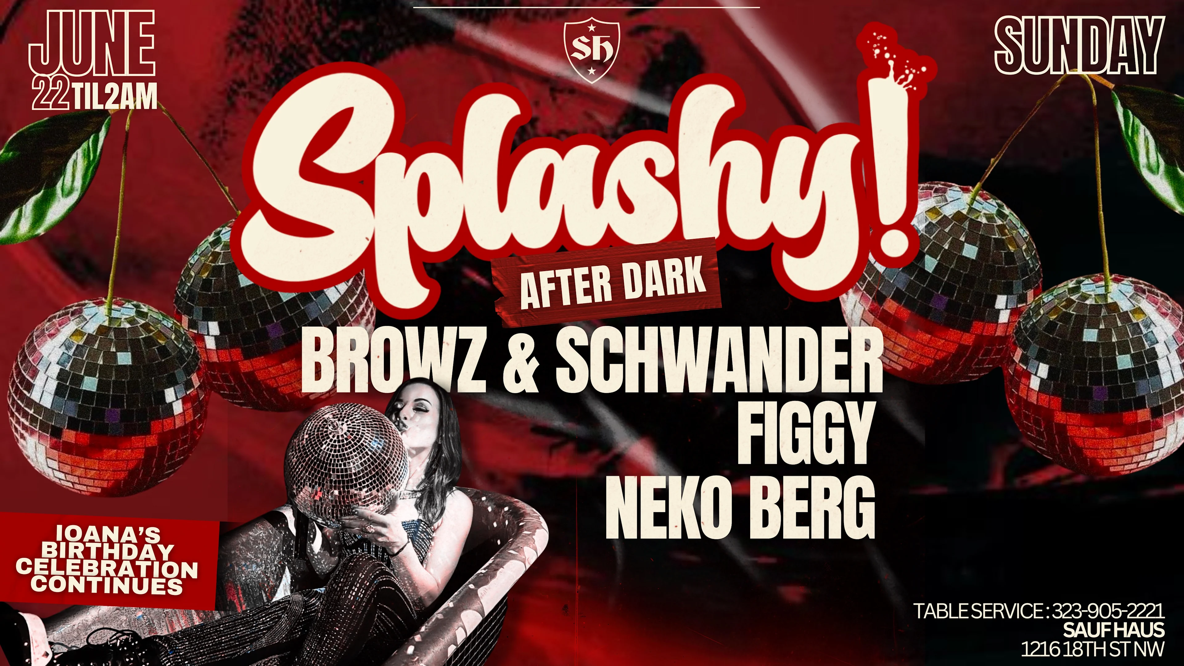 Splashy! After Dark W/ Browz & Schwander, Figgy + Neko Berg!
