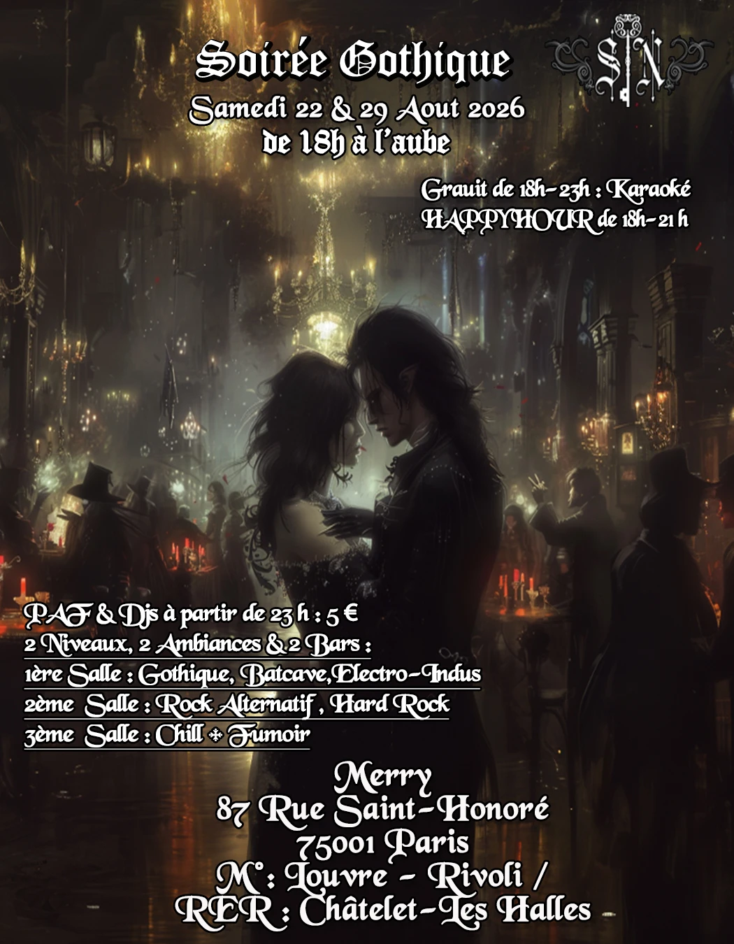 Soirée Gothique Au Merry 22 Aout 2026