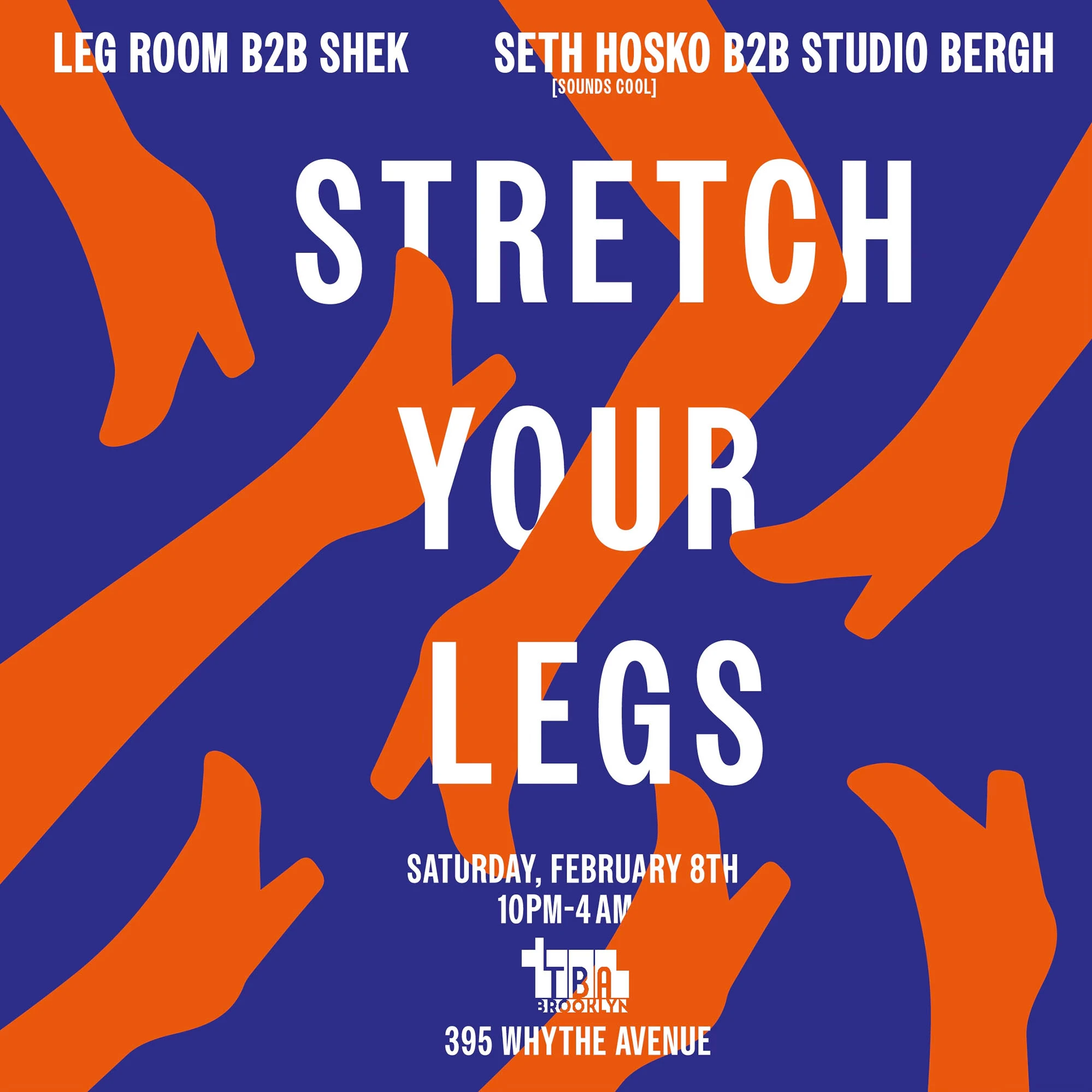 Stretch Your Legs: Leg Room, Shek, Seth Hosko, Studio Bergh
