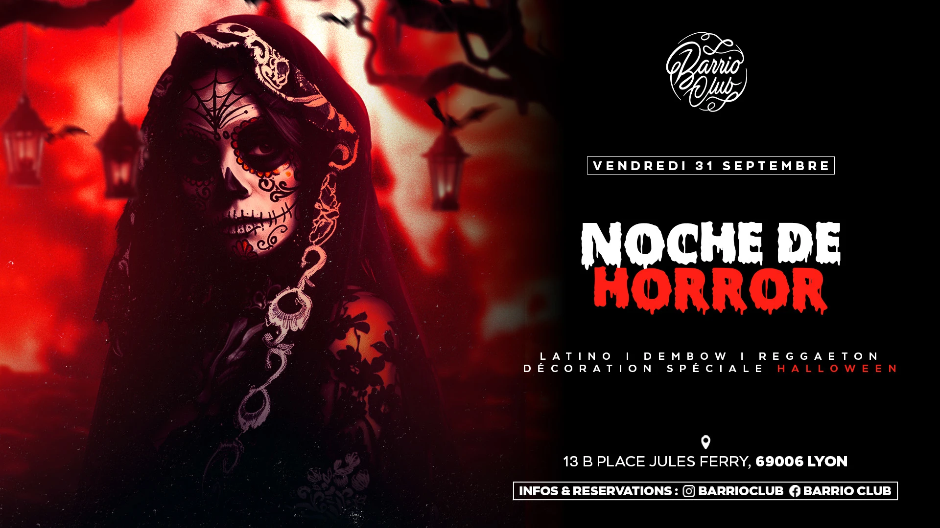 Noche De Horror - Halloween Barrio Club (Lyon)