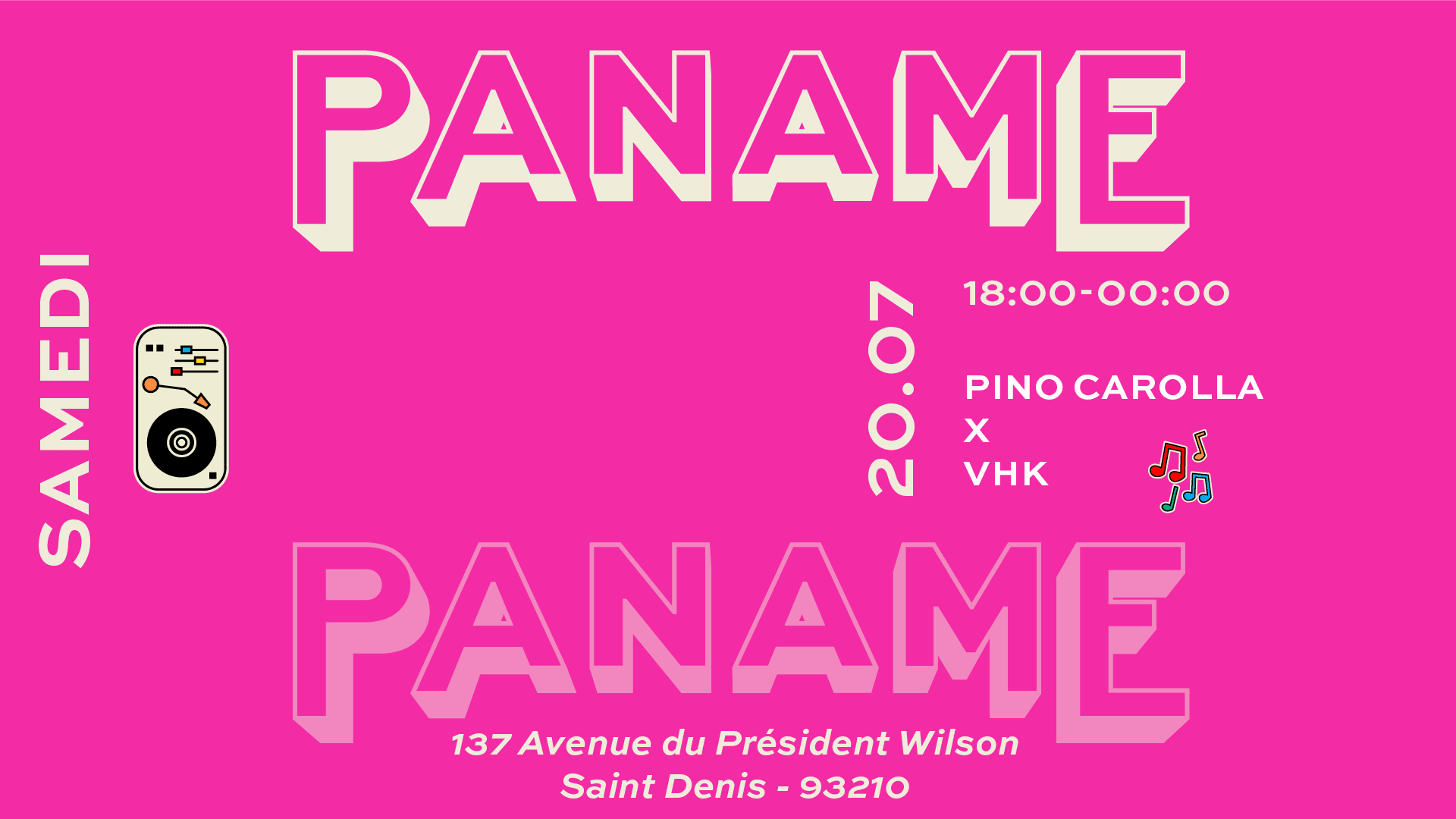 Open Air @ Paname W/ Pino Carrola X Vhk