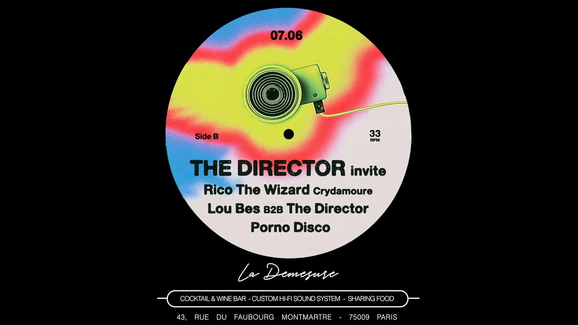 The Director Invite : Rico The Wizard+Lou Bes+Porno Disco