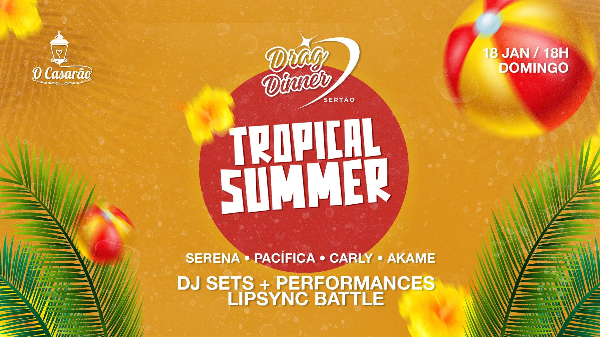 Drag Dinner Tropical Summer