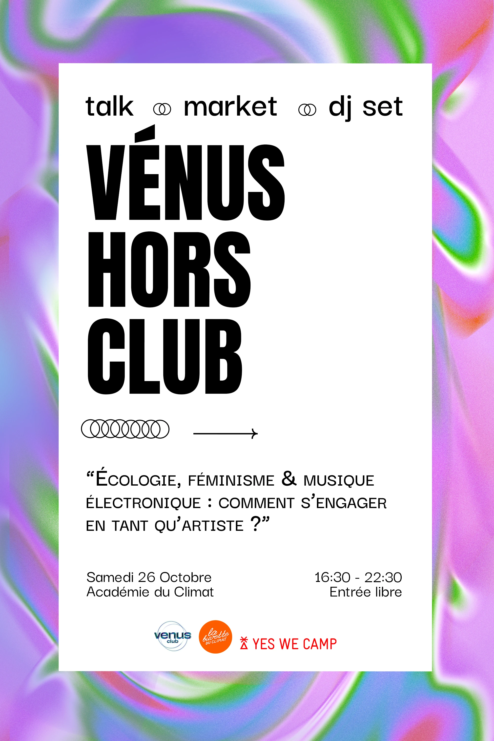 Vénus Hors Club #1 - Talk, Market, Dj Set, Tattoo