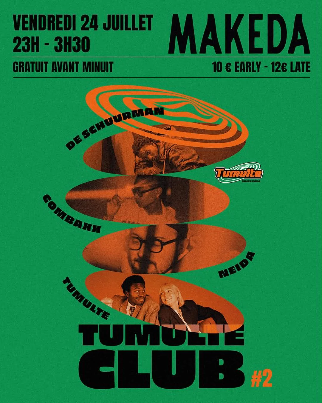 Tumulte Club W/ De Schuurman, Gombaxx, Neida