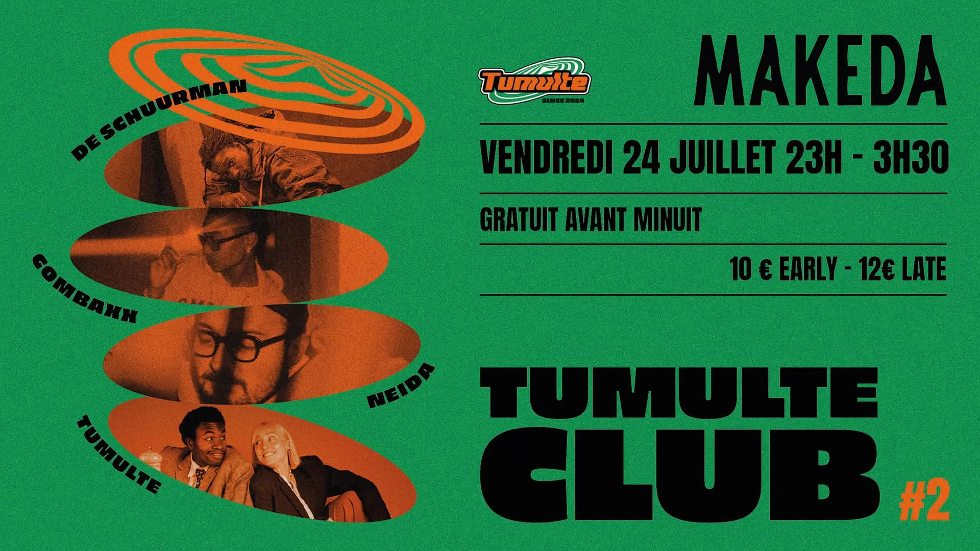 Tumulte Club W/ De Schuurman, Gombaxx, Neida
