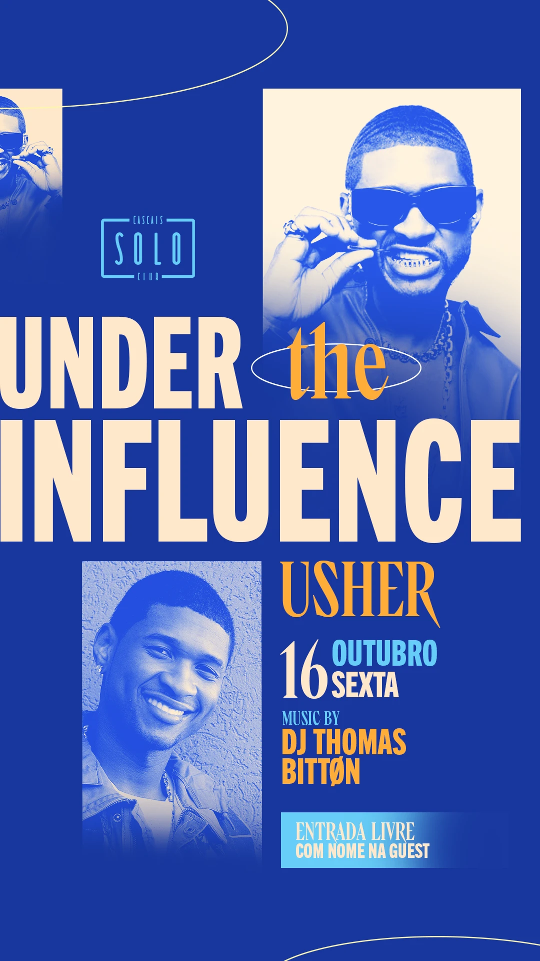 16 Outubro Sexta - Under The Influence - Usher Tribute