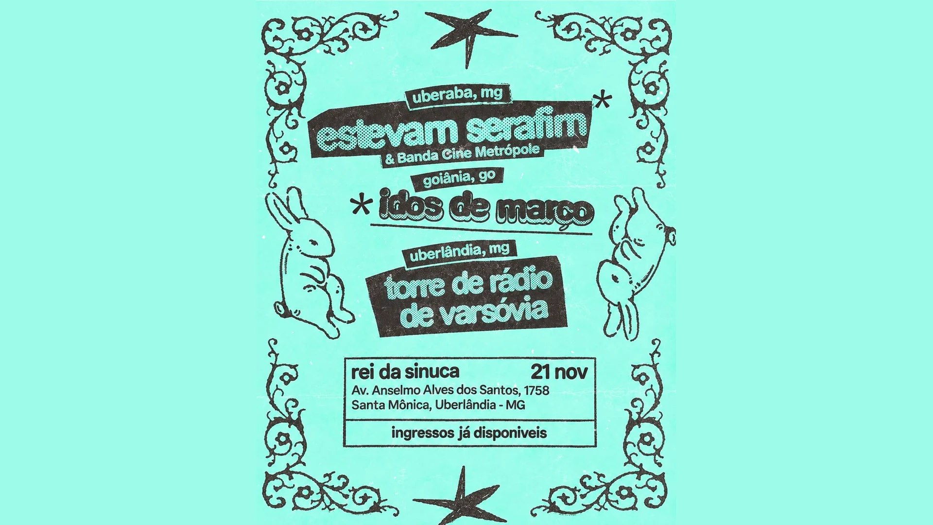Uberlândia: Idos De Março + Trv + Estevam Serafim
