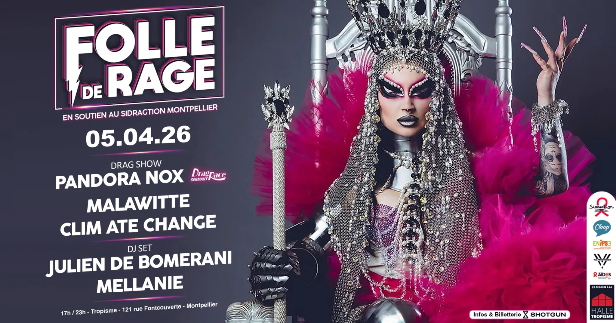 Dim 05/04 - Folle De Rage X Tropisme : Tea Dance & Drag !