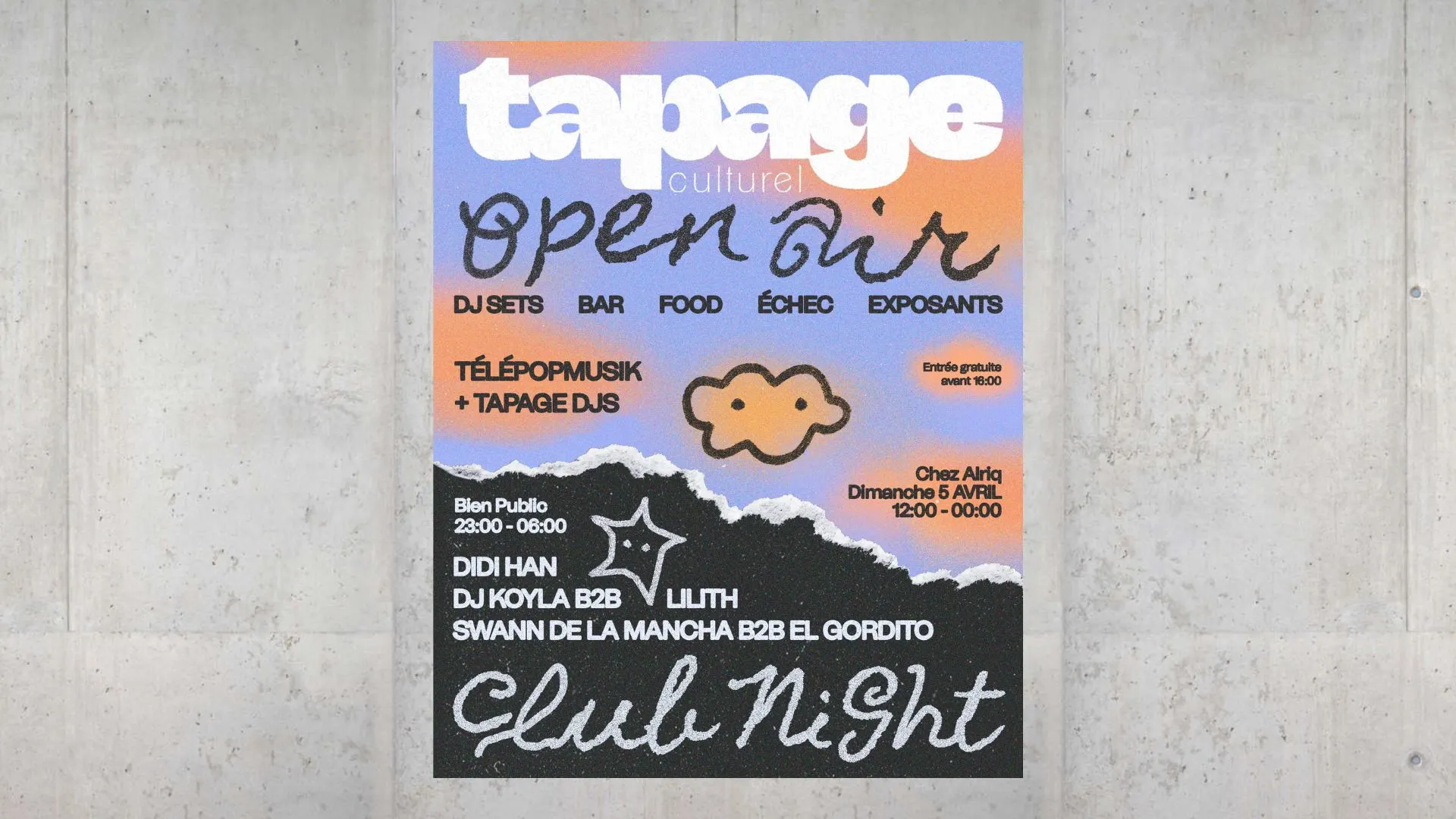Tapage Culturel // Double Format : Chez Alriq + Bien Public