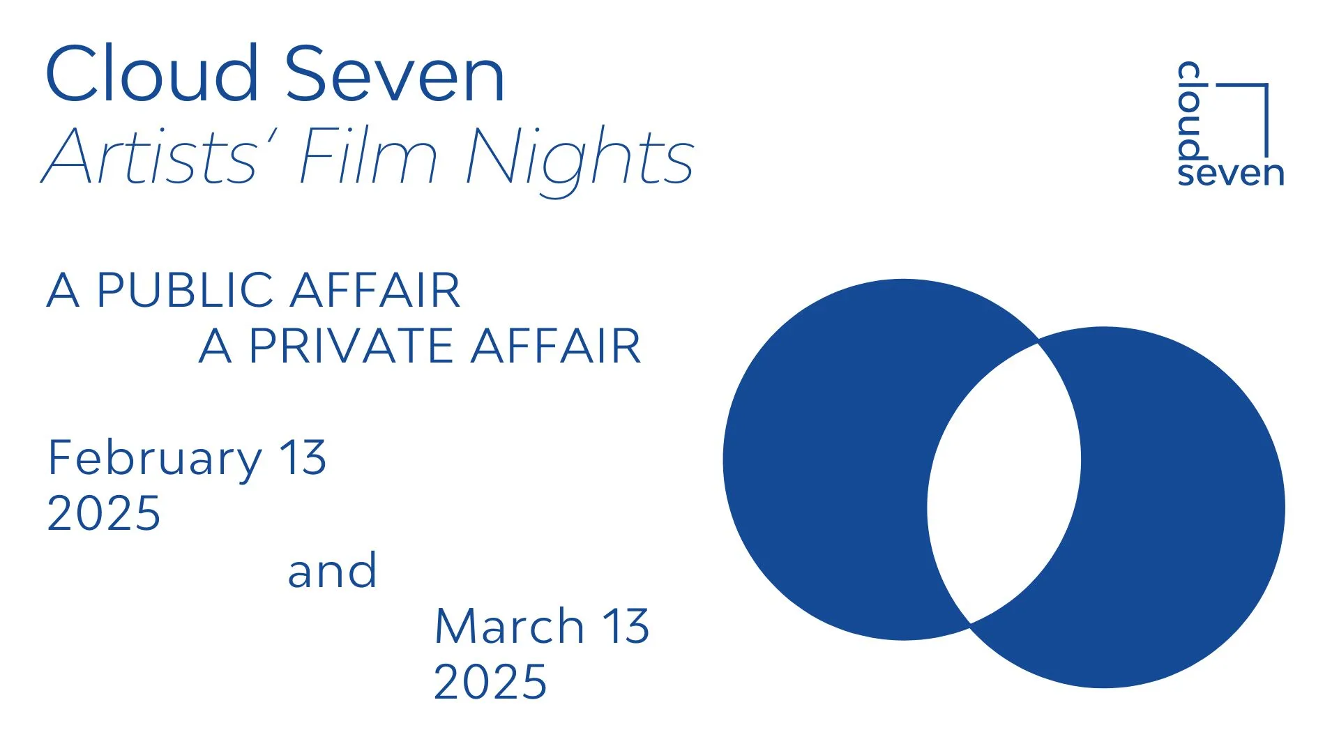 Artists Film Nights