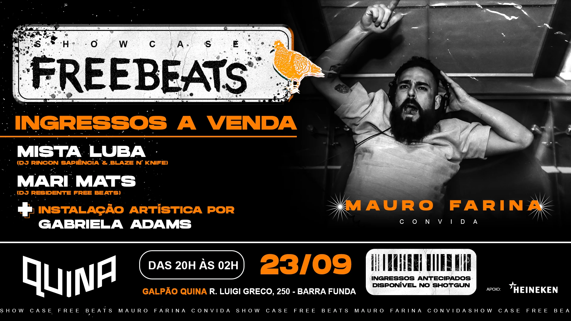 Free Beats Showcase No Galpão Quina