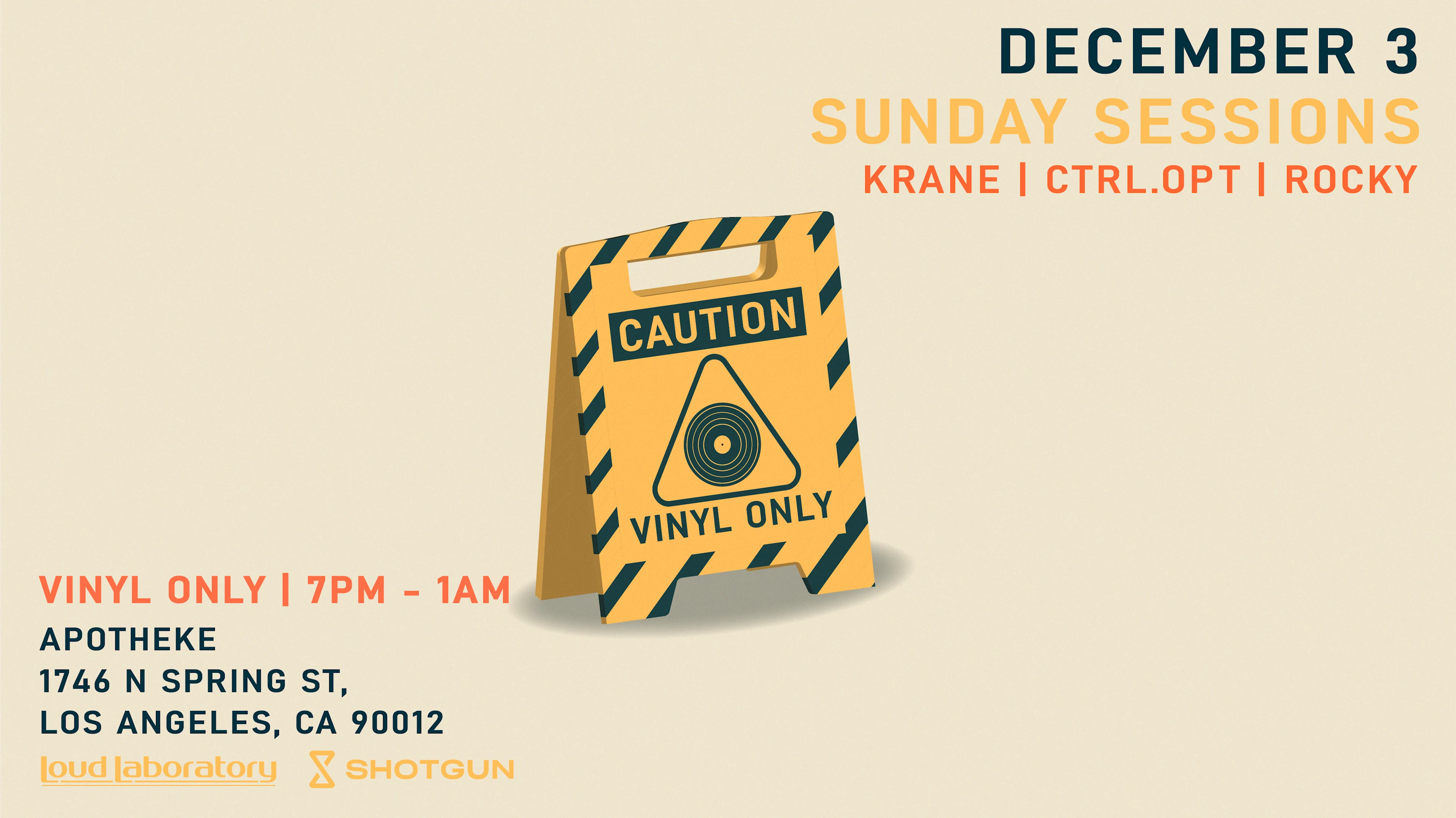 Sunday Sessions La (Vinyl Only) 12/03/23
