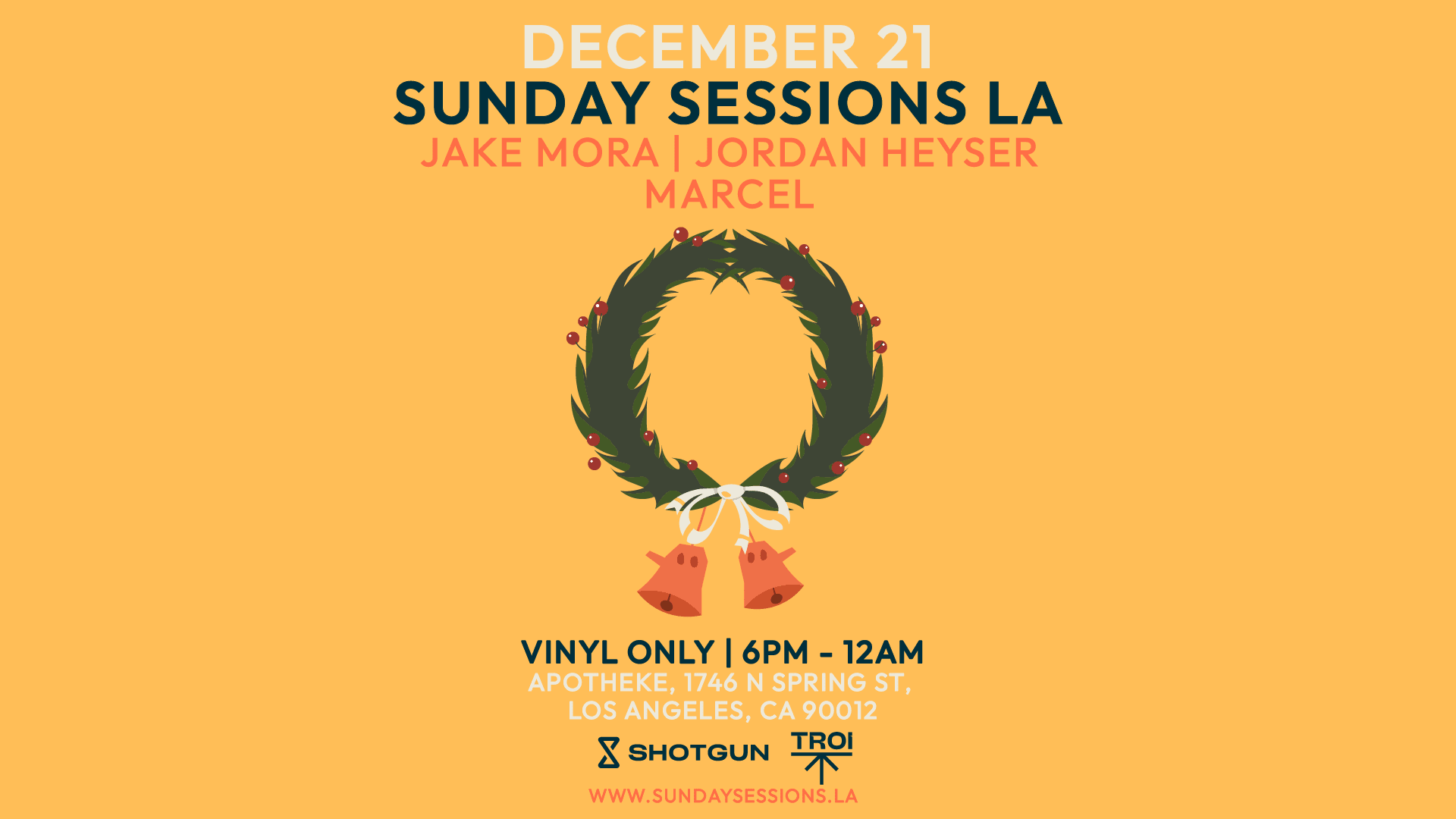 Sunday Sessions: Pre-Christmas Groove (Vinyl Only) Open-Air