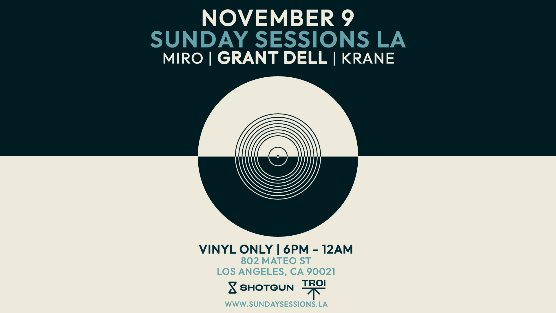 Grant Dell @ Sunday Sessions La (Vinyl Only) Open Air