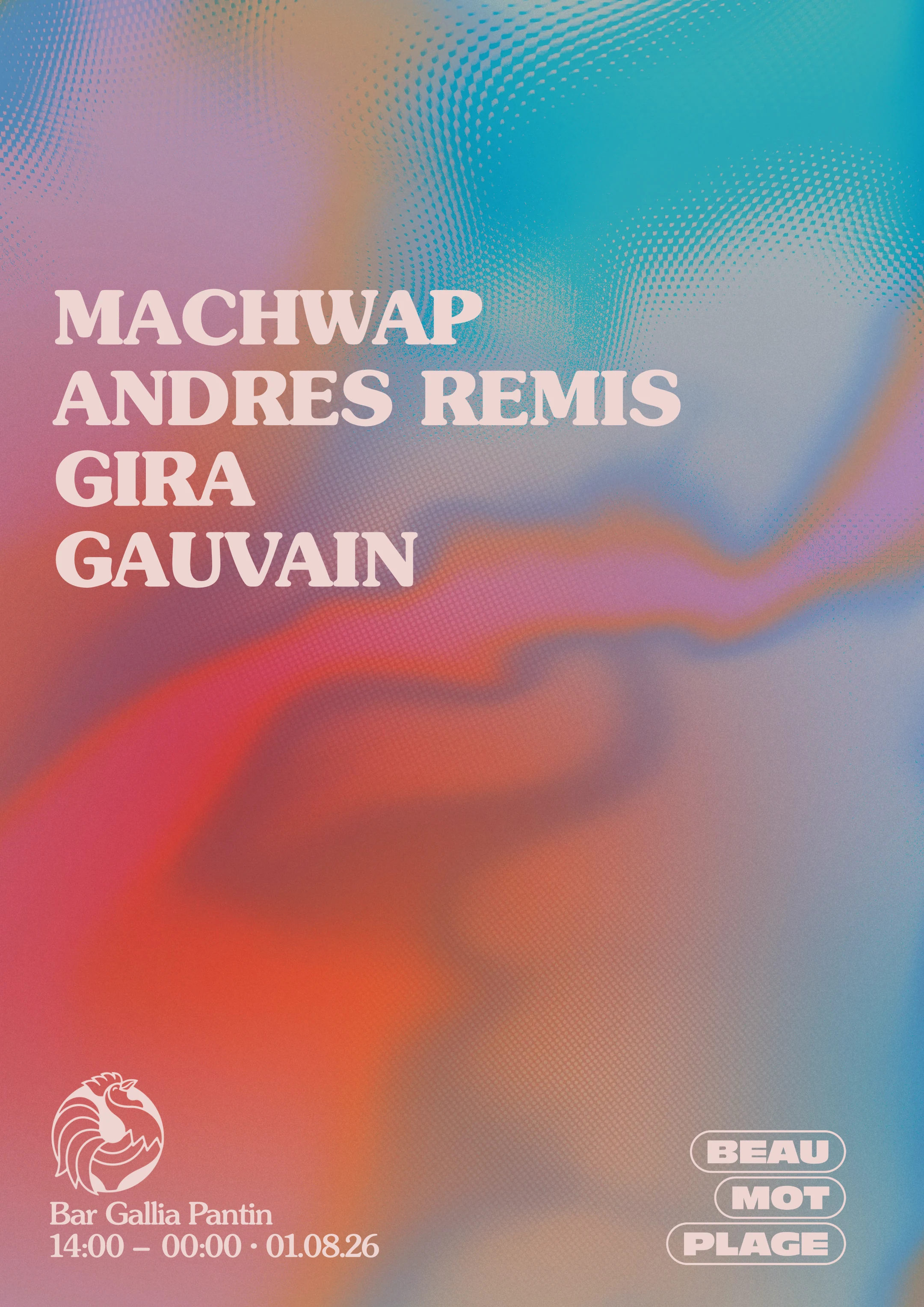 Beau Mot Plage X Bar Gallia : Andres, Machwap, Gauvain, Gira