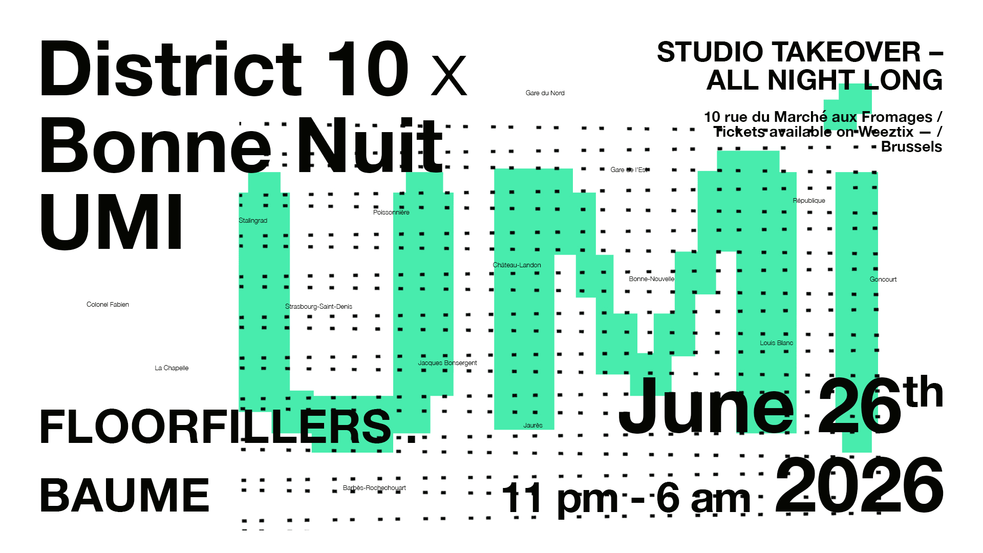 District 10 X Bonne Nuit : Studio Takeover All Night Long