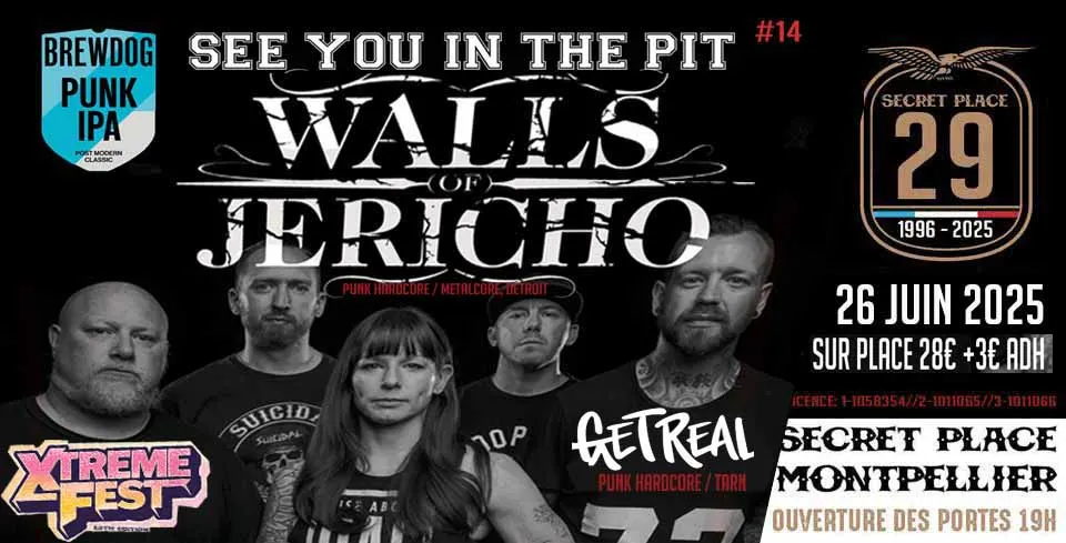 Walls Of Jericho + Get Real / Warm Up Xtreme Fest