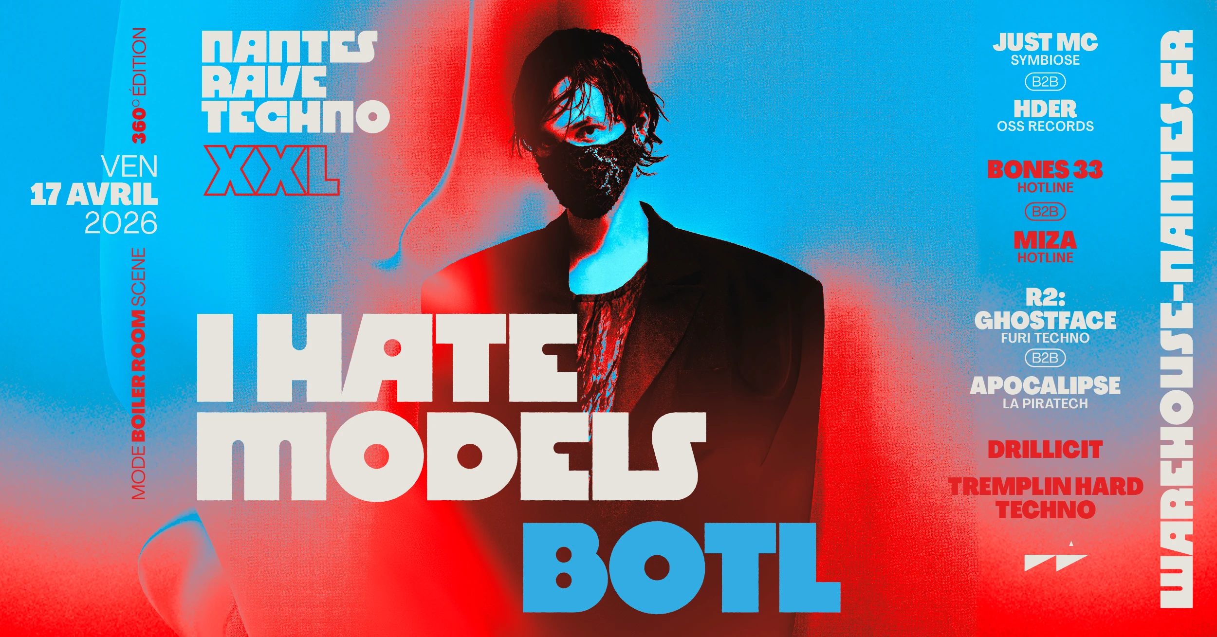 Nantes Rave Techno Xxl W/ I Hate Models, Botl & More
