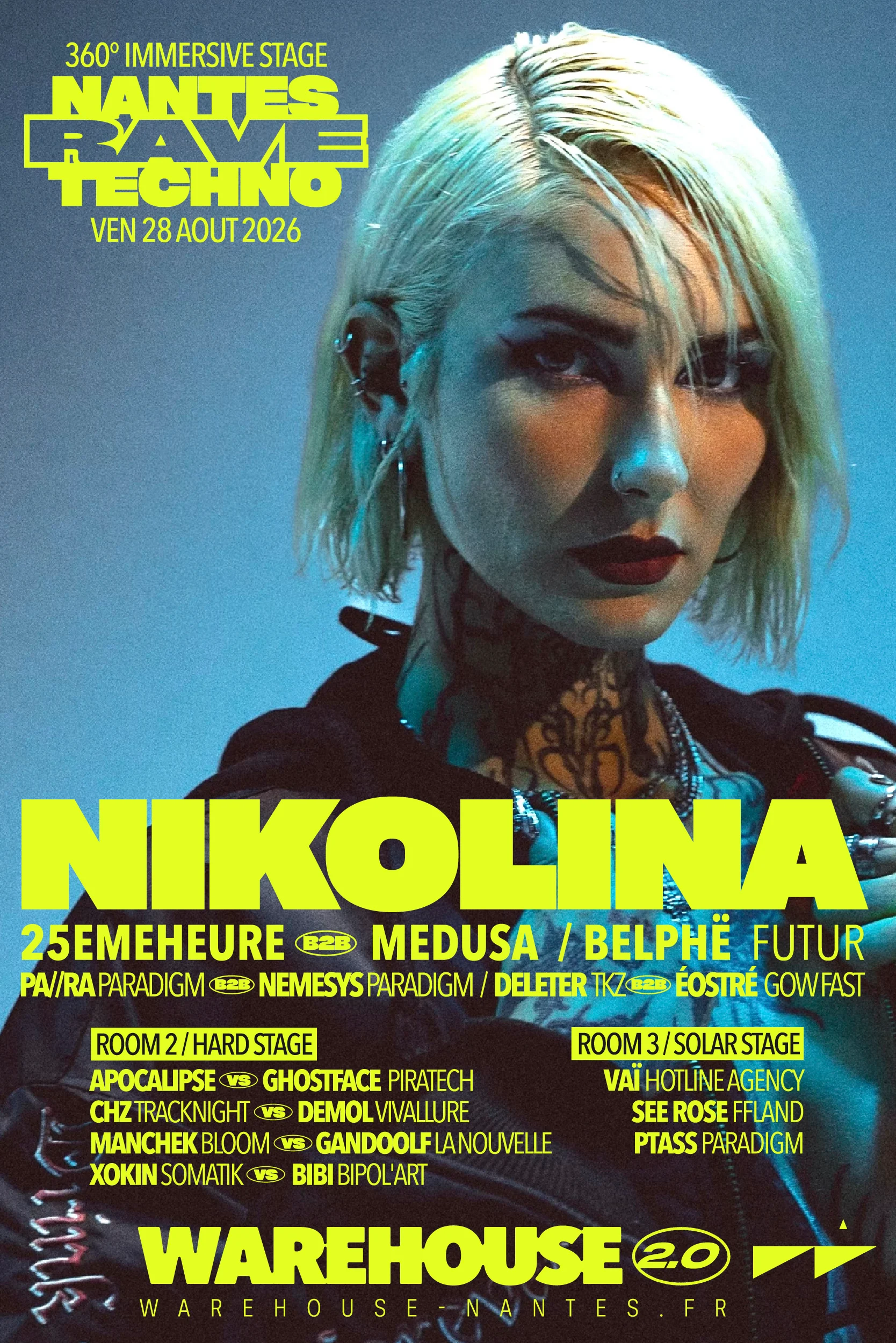 Nantes Rave Techno W/ Nikolina, 25emeheure, Medusa & More