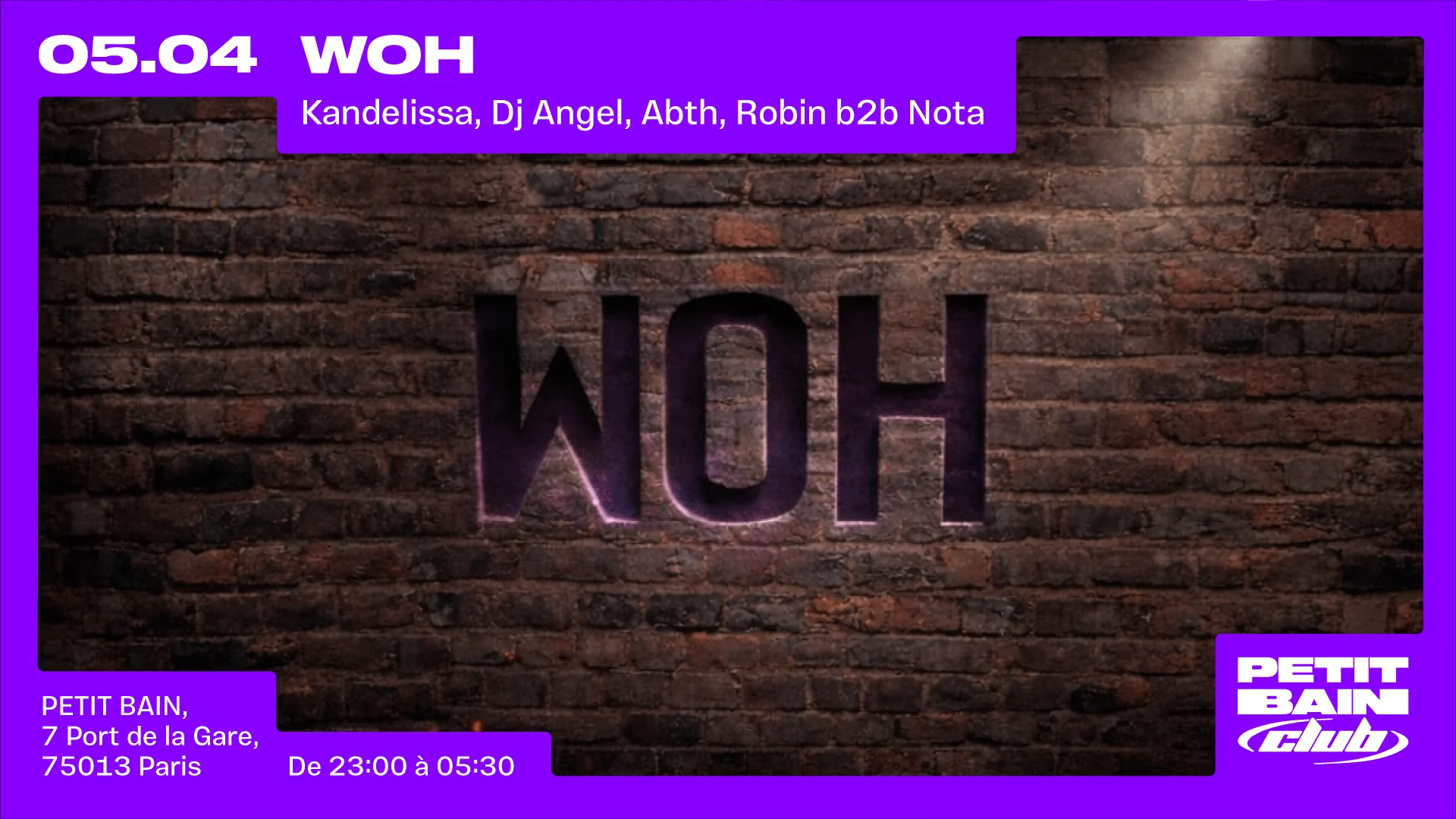 Woh / Dj Angel + Abth + Kandelissa + Nota