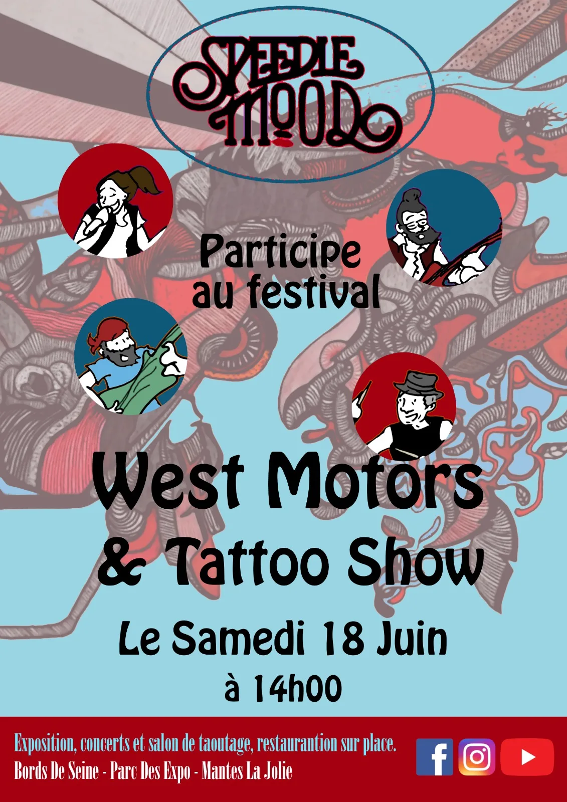 Les Speedle Mood Au Festival West Motors & Tattoo Show