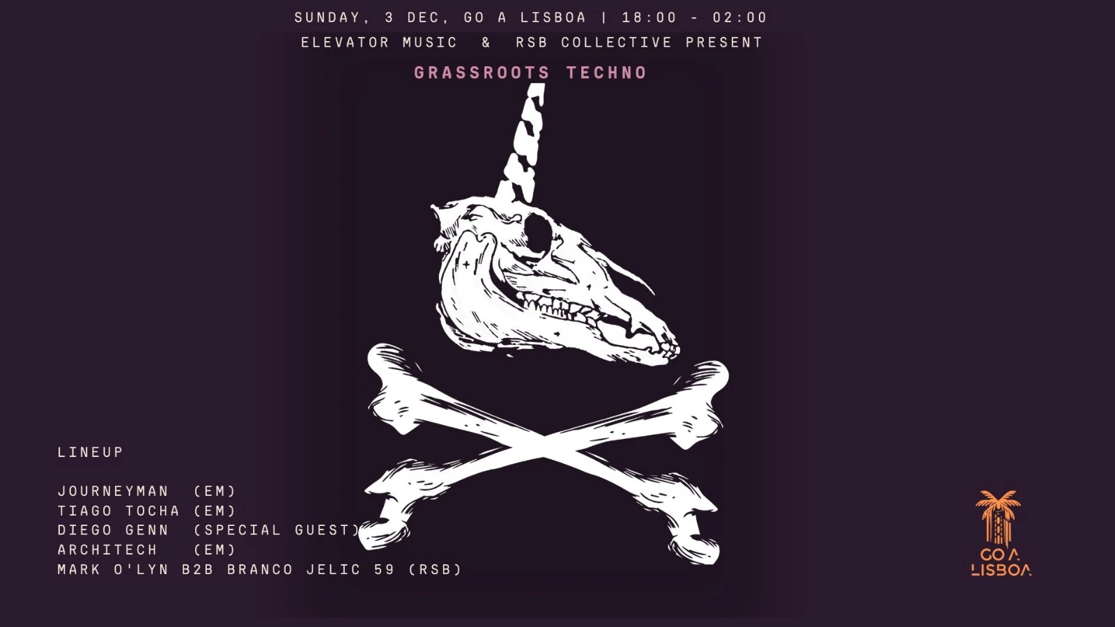Sun 03 Dec | Grassroots Techno  • Club