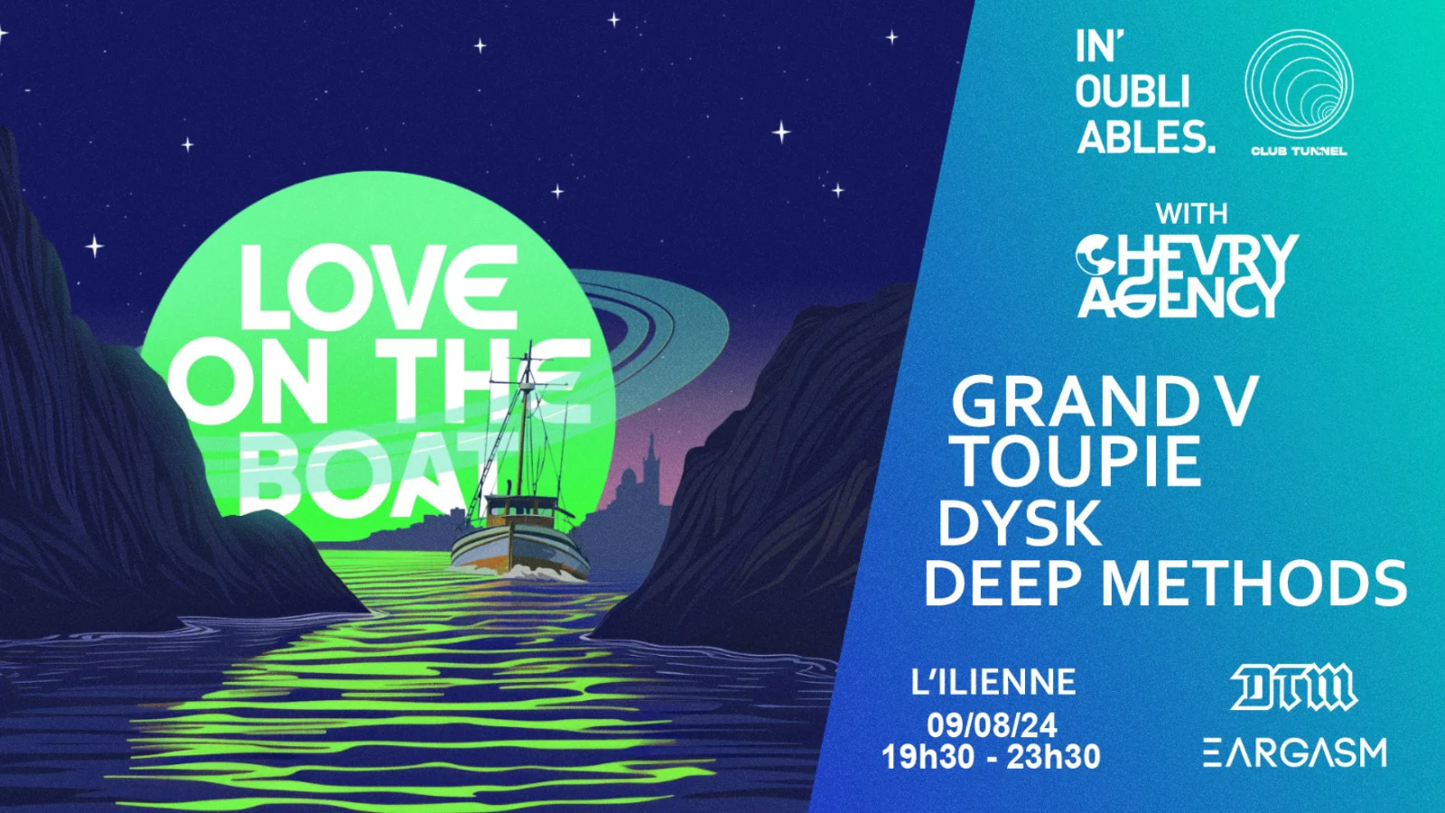Love On The Boat X Chevry Agency: Grand V, Toupie + Guests