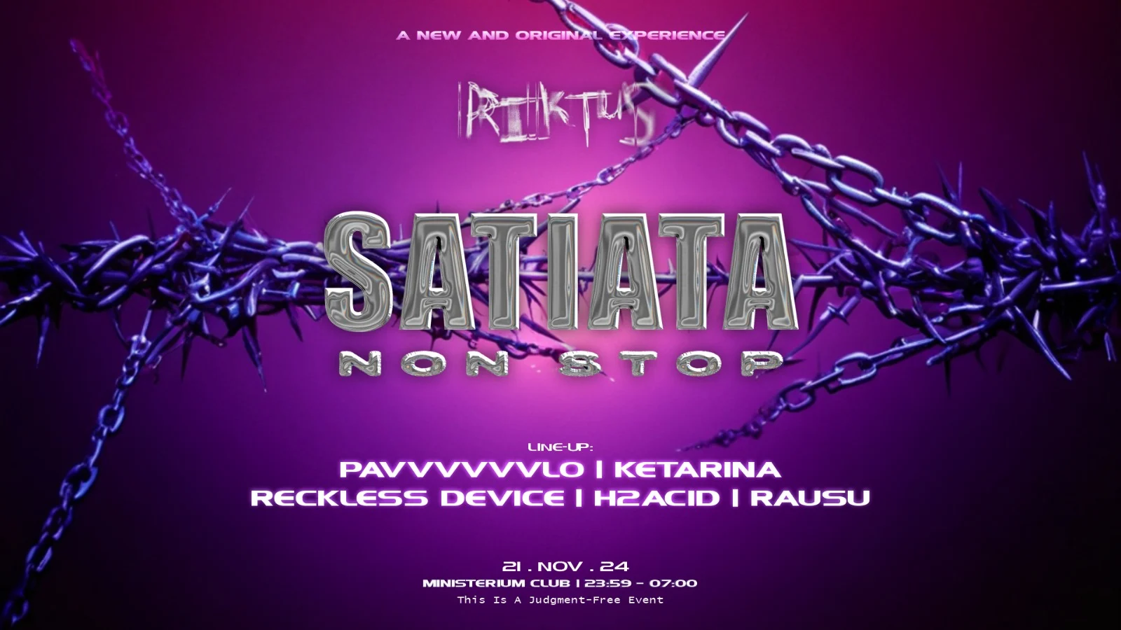 Riktus Presents: Satiata Nonstop