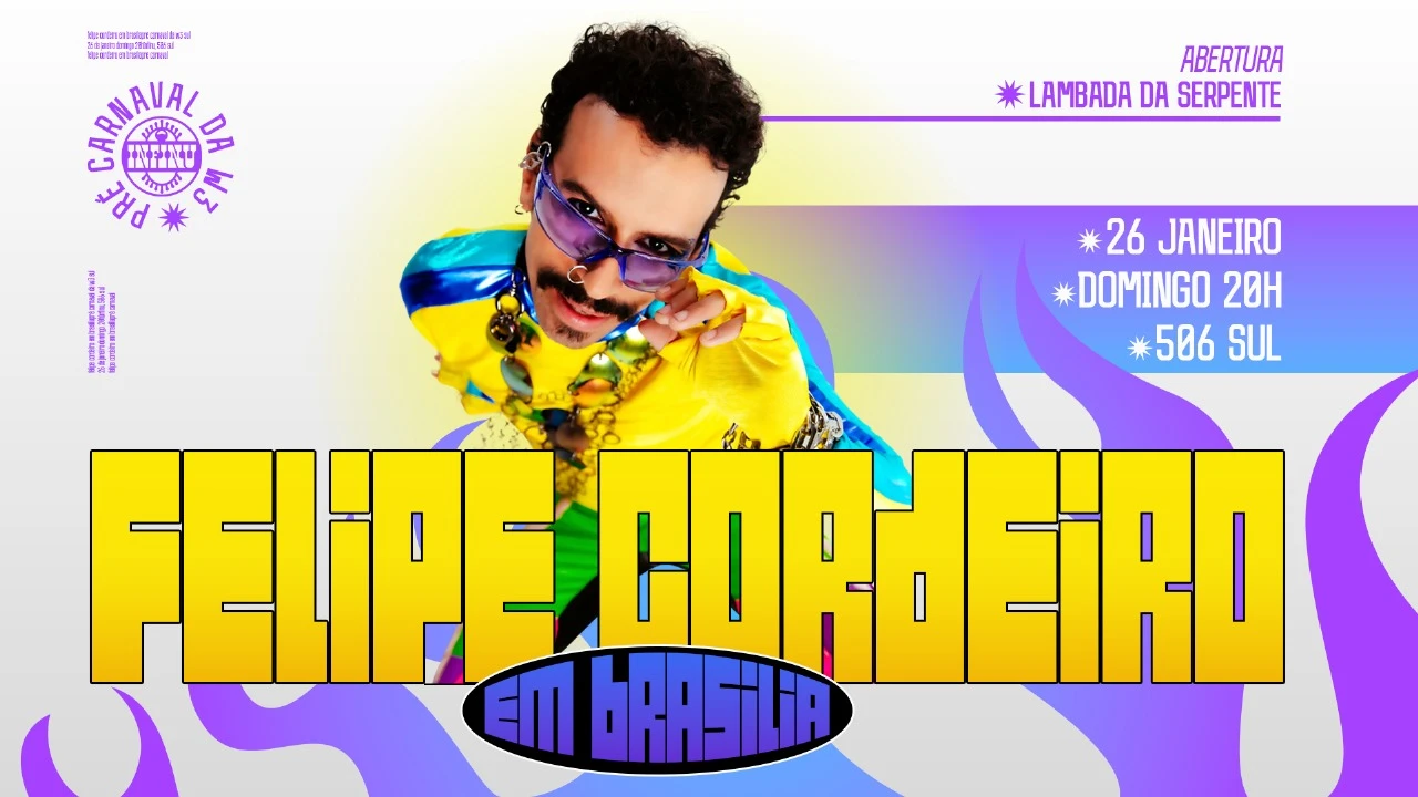 Infinu Recebe Felipe Cordeiro: Show Novo Album Em Brasília