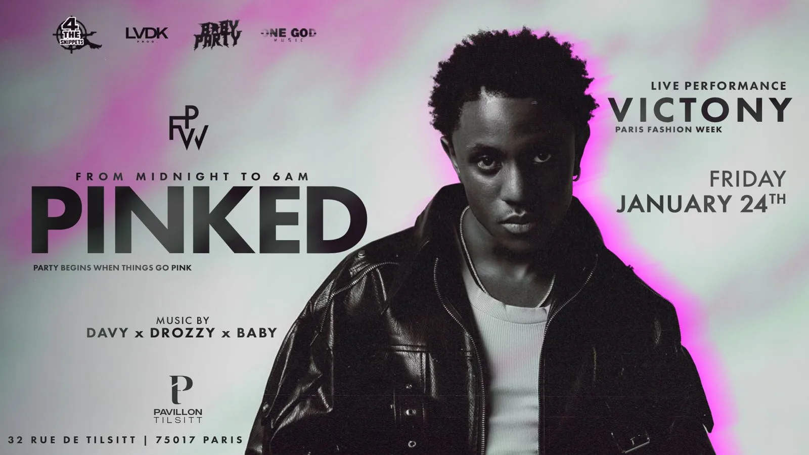 Pinked X Victony X Paris Fashion Week 24/01
