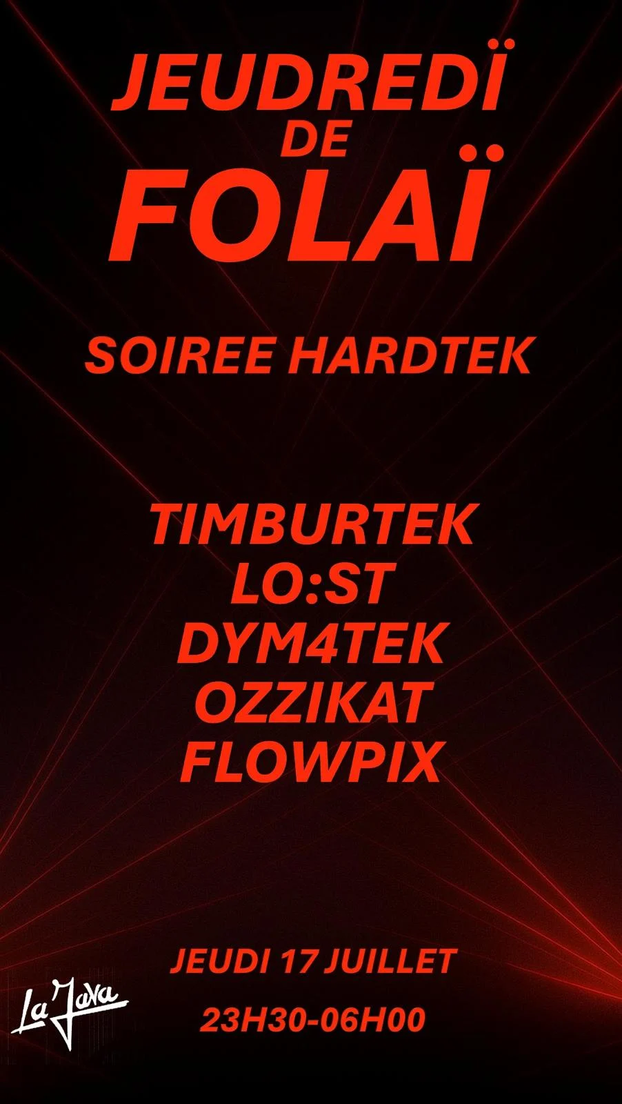 Jeudredï De Folaï : Timburtek, Lo:St, Dym4tek & More