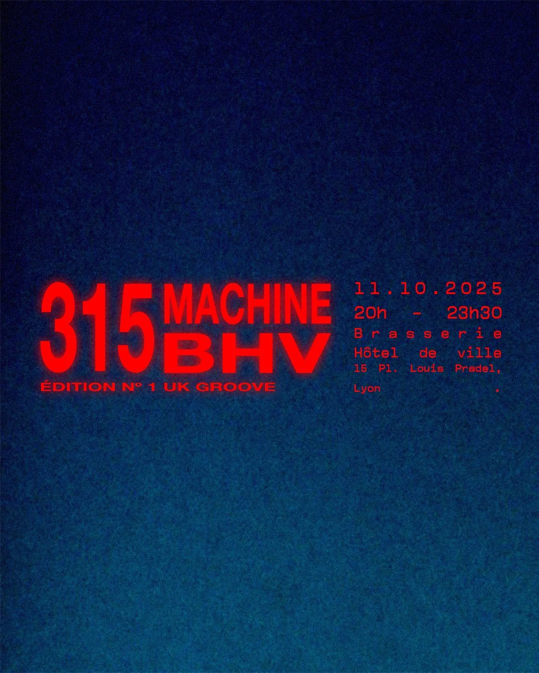 315 Machine X Bhv : Uk Groove
