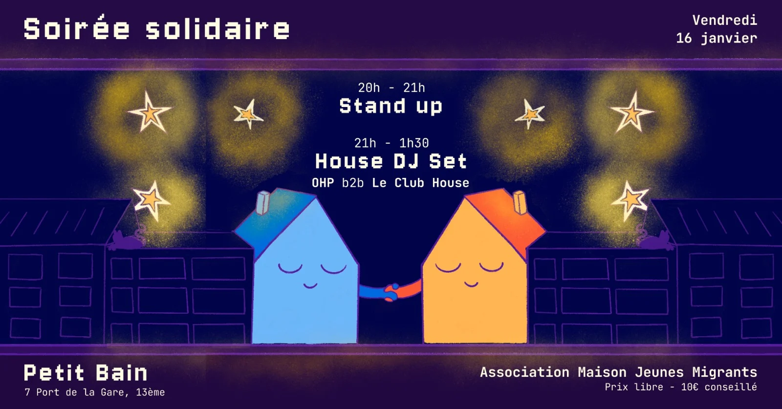 Le Club House X Ohp | Soirée Solidaire & Standup
