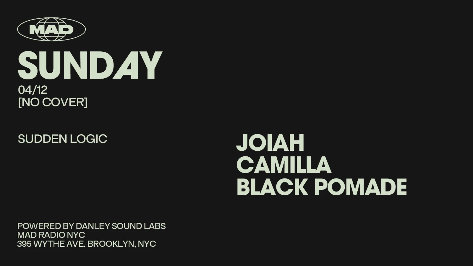 Sudden Logic: Joiah / Camilla / Black Pomade
