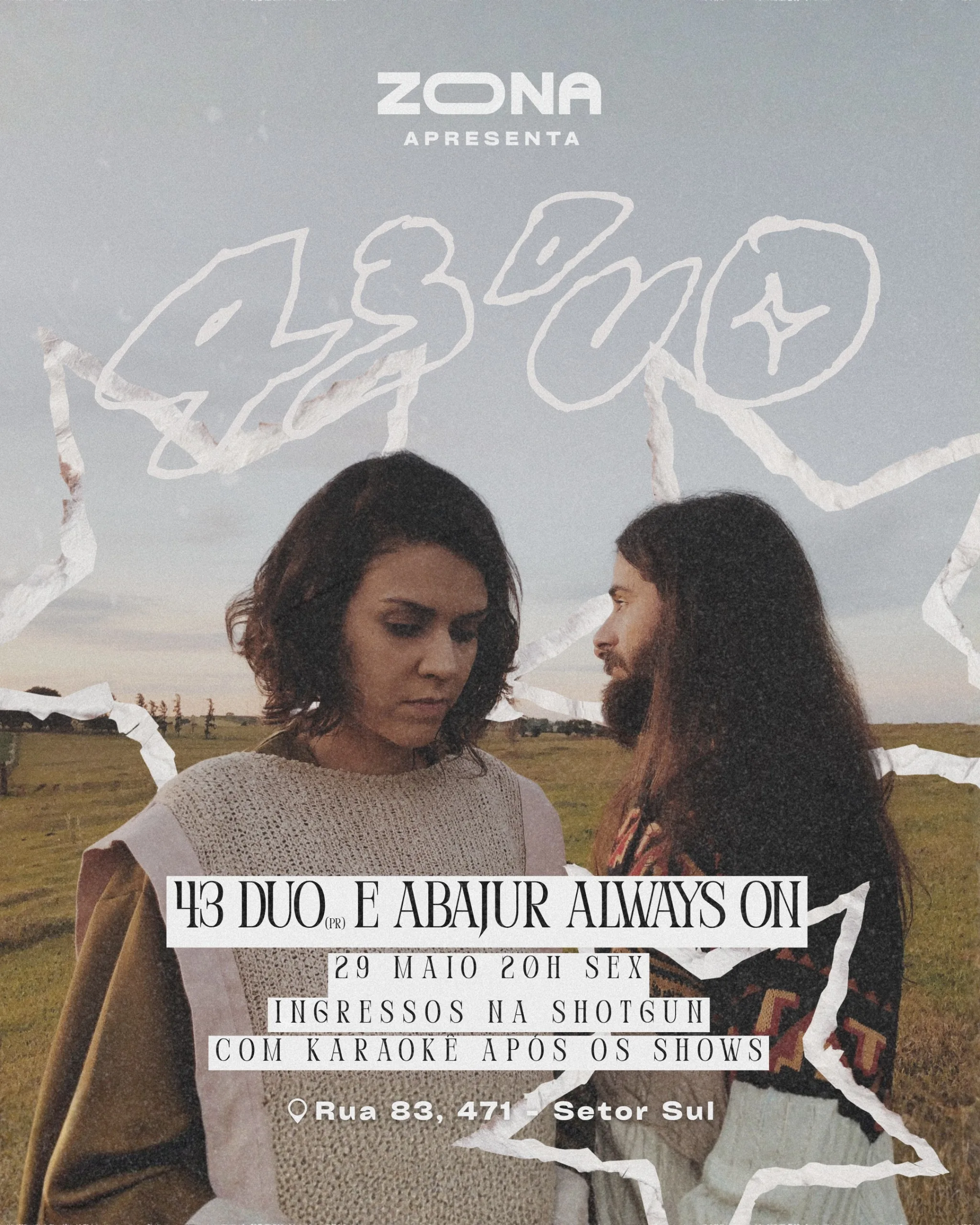 Zona Apresenta: 43duo / Abajur + Karaoke
