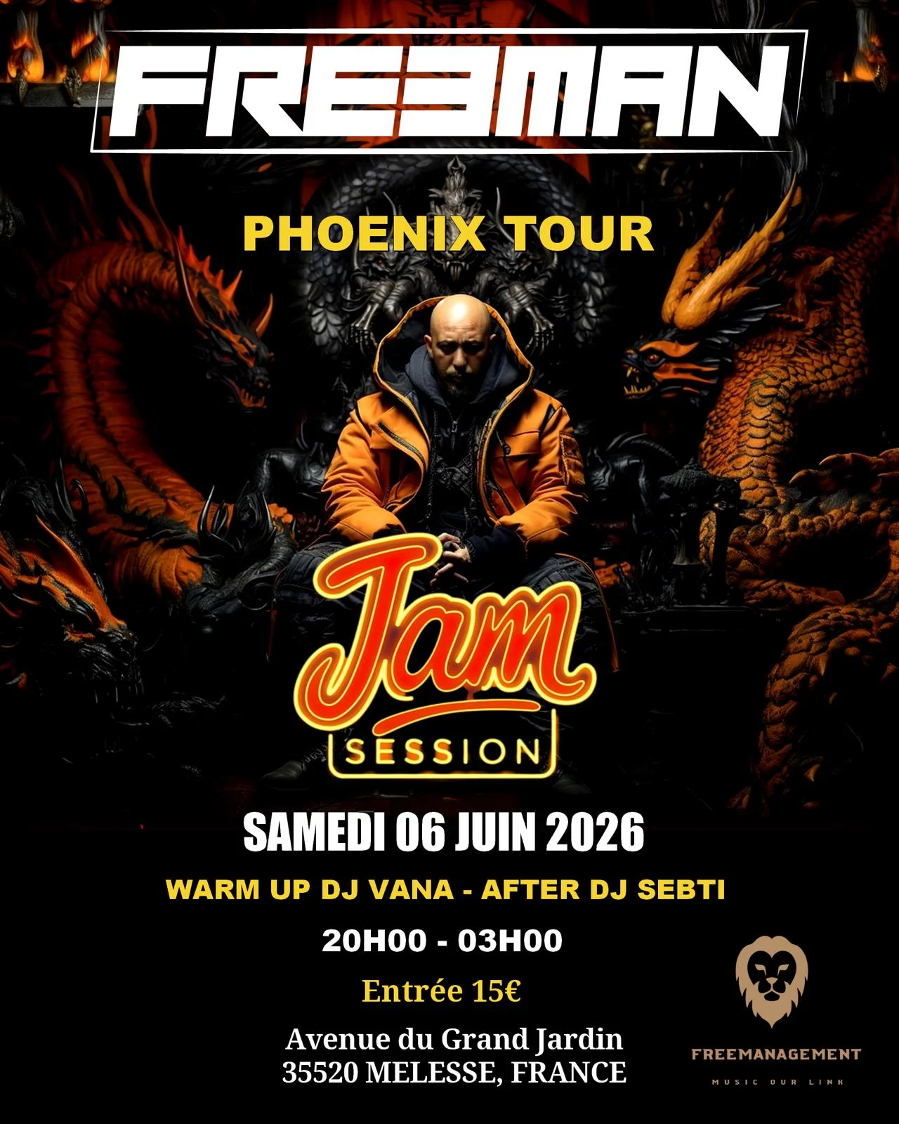 Freeman En Concert Au Jam Session À Melesse