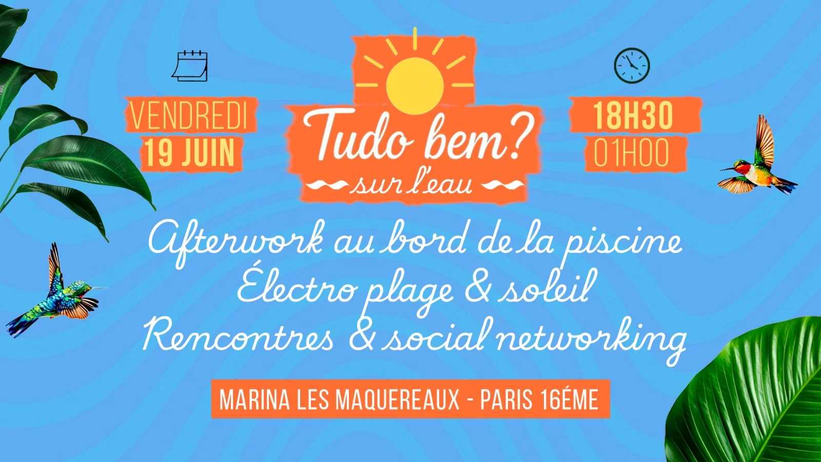 Tudo Bem? - Afterwork Électro, Piscine & Social Networking